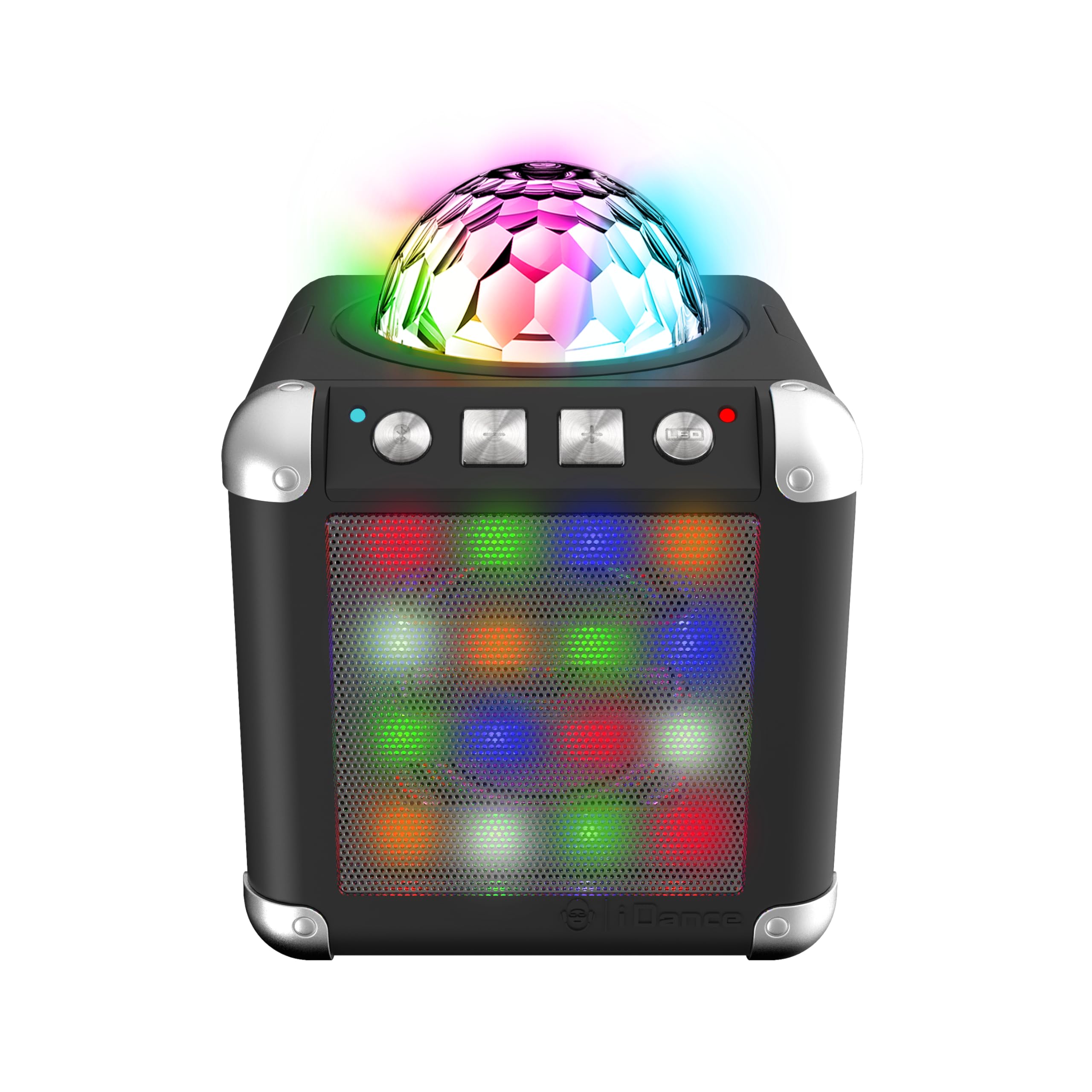 Cefa Toys -Karaoke ze wzmacniaczem, Disco Ball, 2 mikrofonami, bezprzewodowym głośnikiem, efektami świetlnymi i dźwiękowymi, kompatybilny z Youtube, Spotify i Karaoke Apps