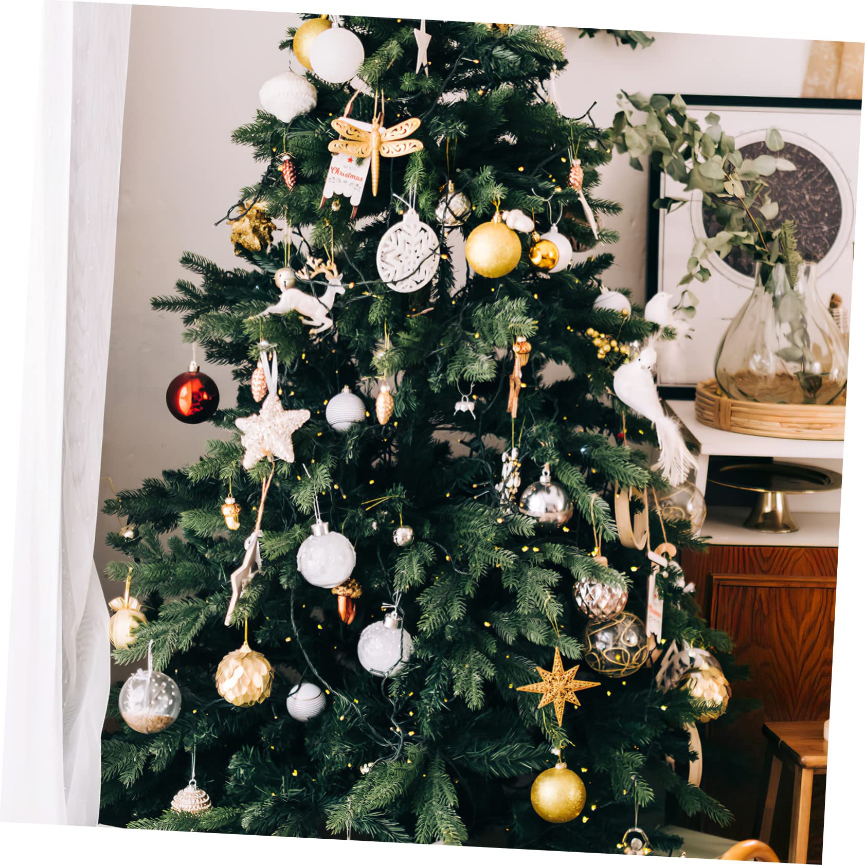 ULTECHNOVO 3 Set Ornamenti Per L'albero Di Natale Decorazioni Sospese in Decorazione Dell'ornamento Animale Ornamenti Di Animali Schiuma Bianca 4 Pezzi * 3