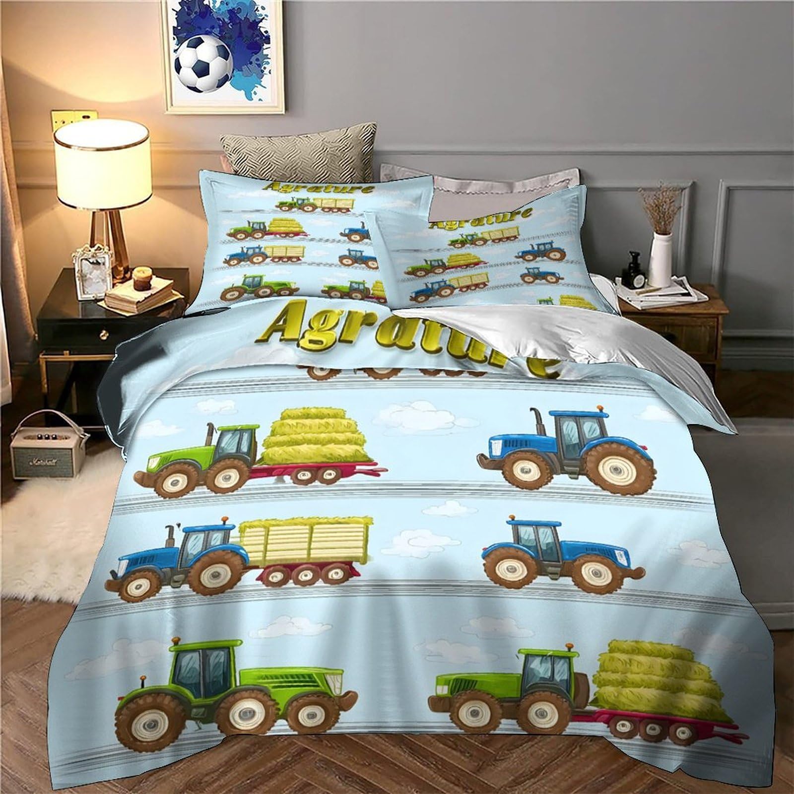 Traktor Bettwäsche Kinder 3D Mikrofaser Geschenk Dekor