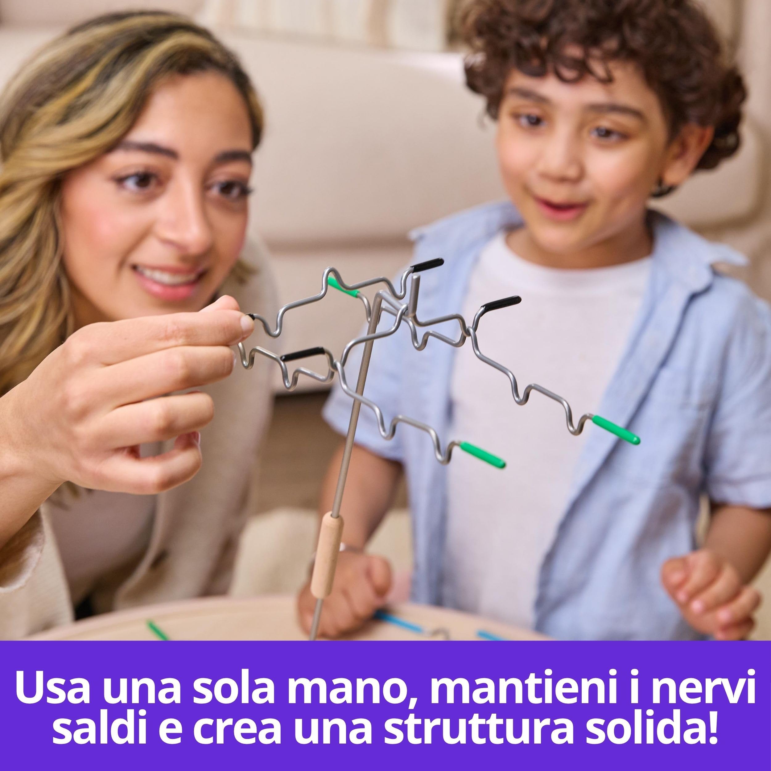 Spin Master Games, Suspend, Gioco Da Tavolo per Famiglie con Torre Di Legno, Gioco educativo per Famiglie, Idee Regalo Originale, 1-4 Giocatori, 8+ Anni