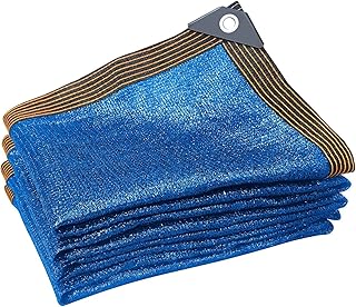 Shade Cloth 90% Sunblock Shade Cloth 6.5 X 10 Ft, Outdoor Sunshade Fabric Net with Grommets, Blue Sunscreen Fabric for Greenhouse Plants Vegetables Garden Courtyards Lawns Pergola Patios Kennels