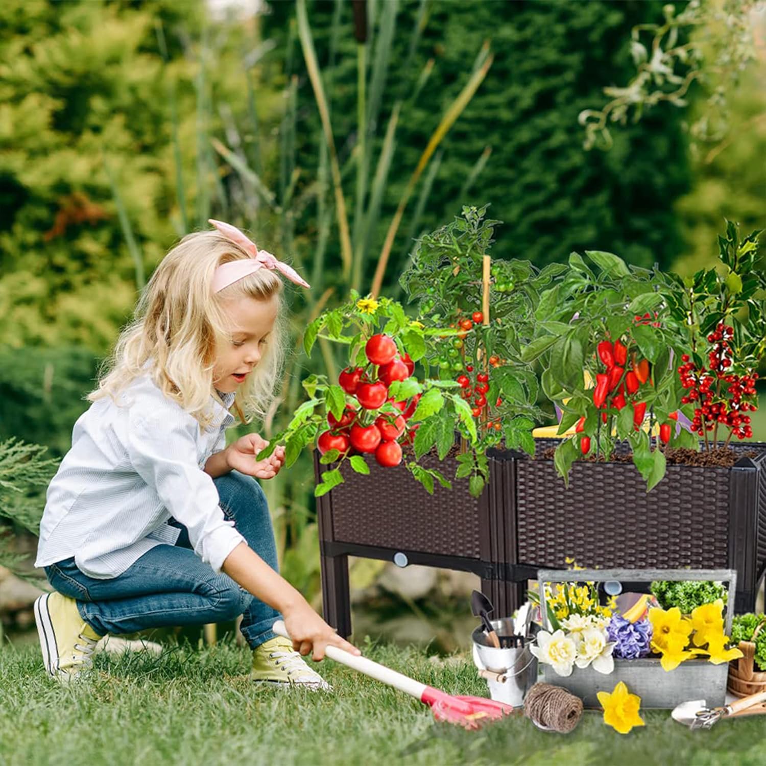 Buy Raised Garden Bed with Legs Planters for Large planters Outdoor