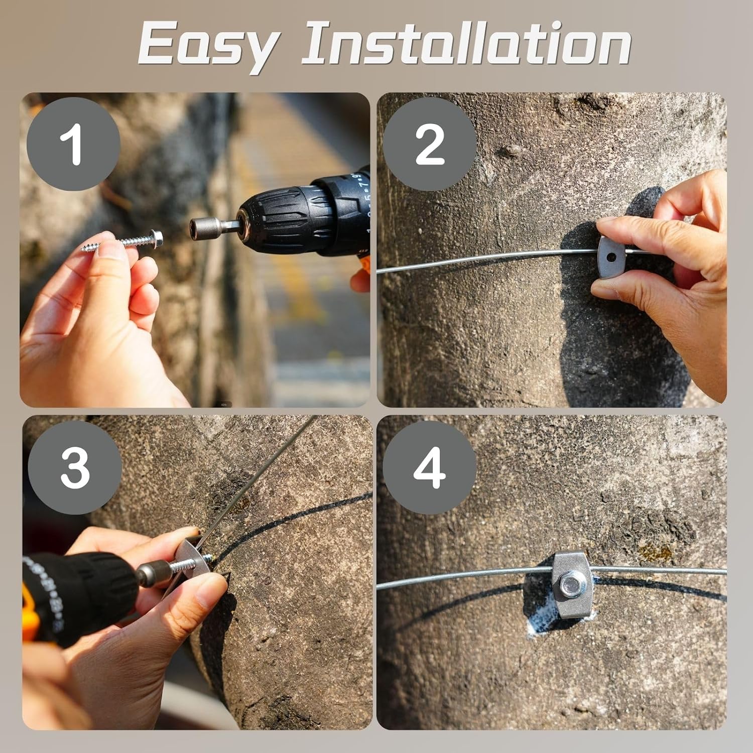 200 Pcs Fence Staples for Wire Fencing, 1.6 Inch Galvanized Steel Fasteners with Hex Socket, Reusable Wire Fence Clips for Chicken Wire, Cattle Panels, and Garden Mesh (200Pack)