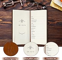 Vista 3 de Gueevin Diario de pasaporte de vino de piel sintética, libro de cata de vinos de bolsillo, diario de cata de vino, libro de registro de cerveza