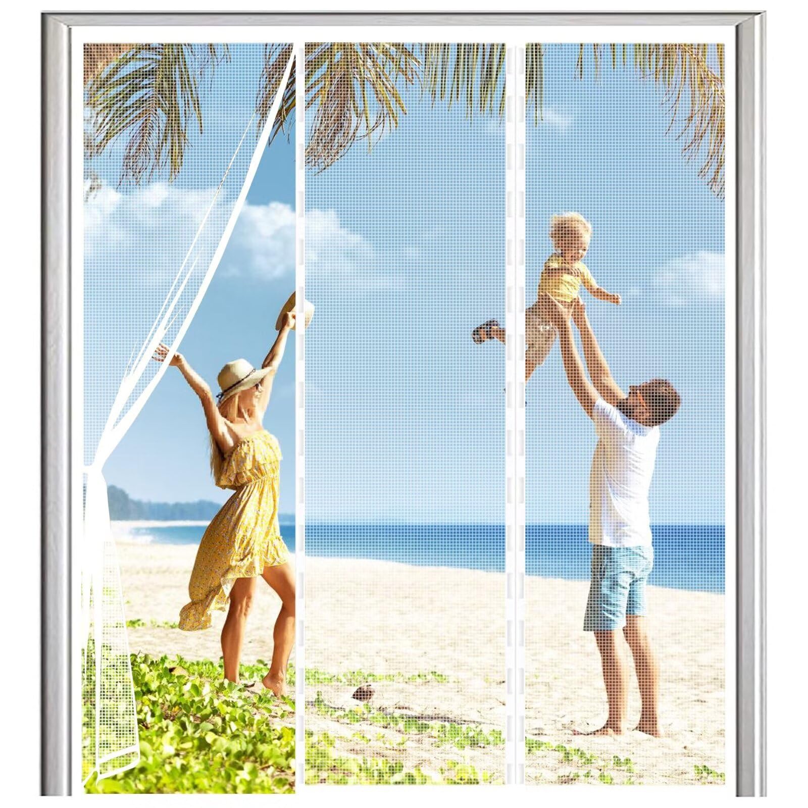 Moustiquaire Porte Magnetique 215 X 185 Cm Puissants