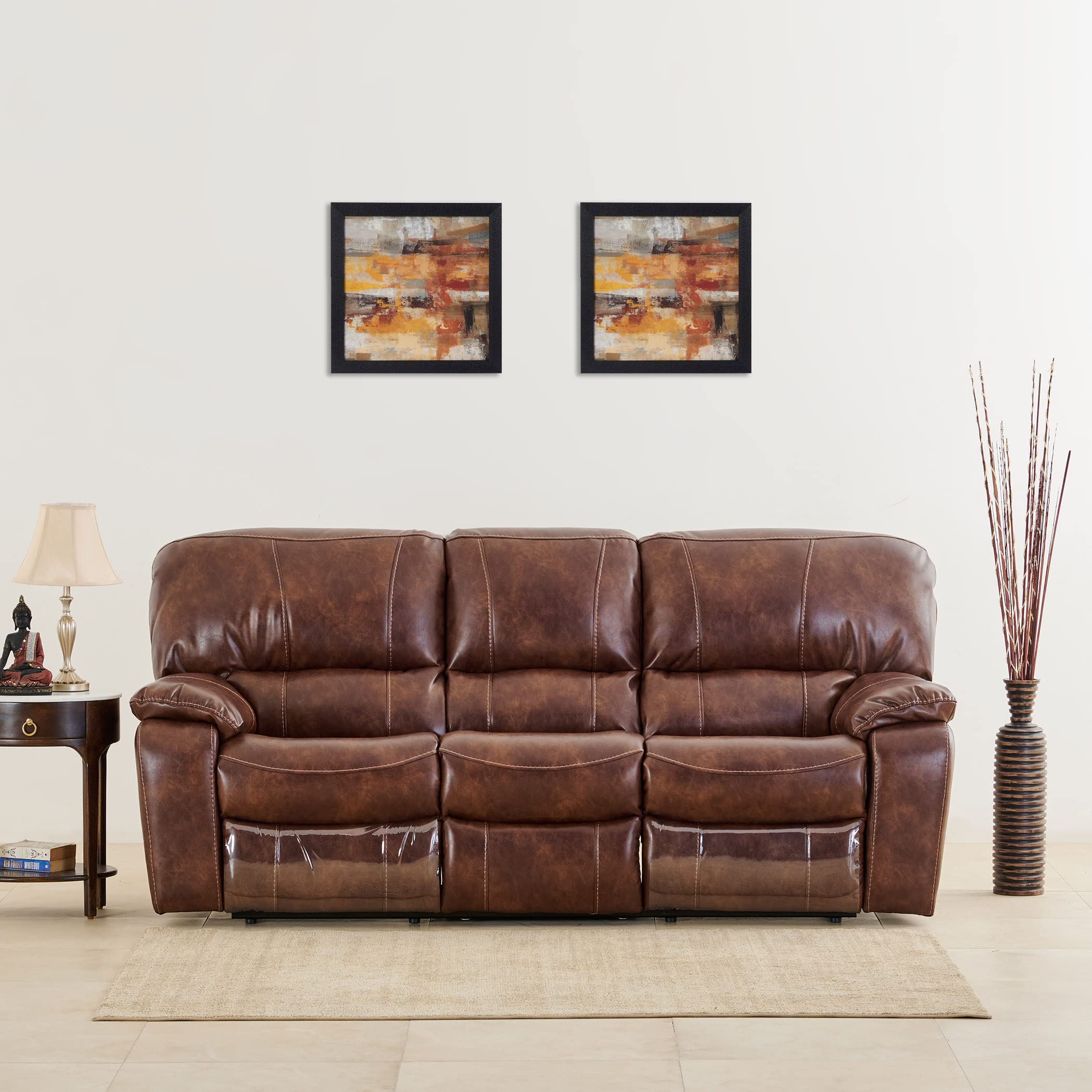 Home Centre Harvey Napa 3-Seater Manual Recliner - Brown