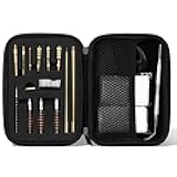ProCase Universal Handgun Cleaning Kit for .22 .357 .38, 9mm .40 .45 Caliber Pistol, Zippered Compact Case with Brass Brush, Jag, Slotted Tip, Cleaning Pick, Cleaning Rod and Cleaning Patches