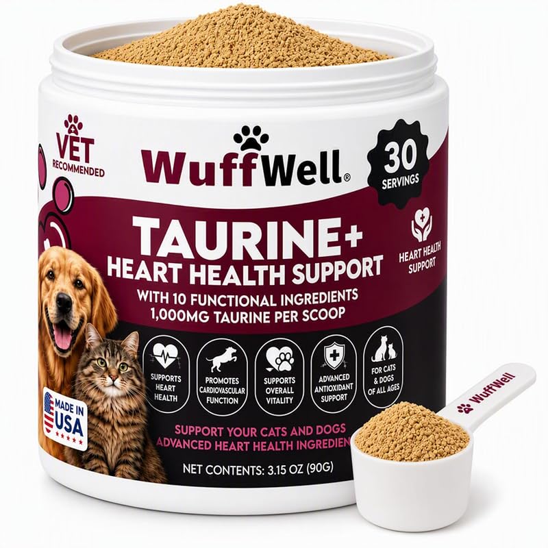 Suplemento de Taurina em Pó para Cães e Gatos WuffWell 1000 mg, WW-Taurine30
