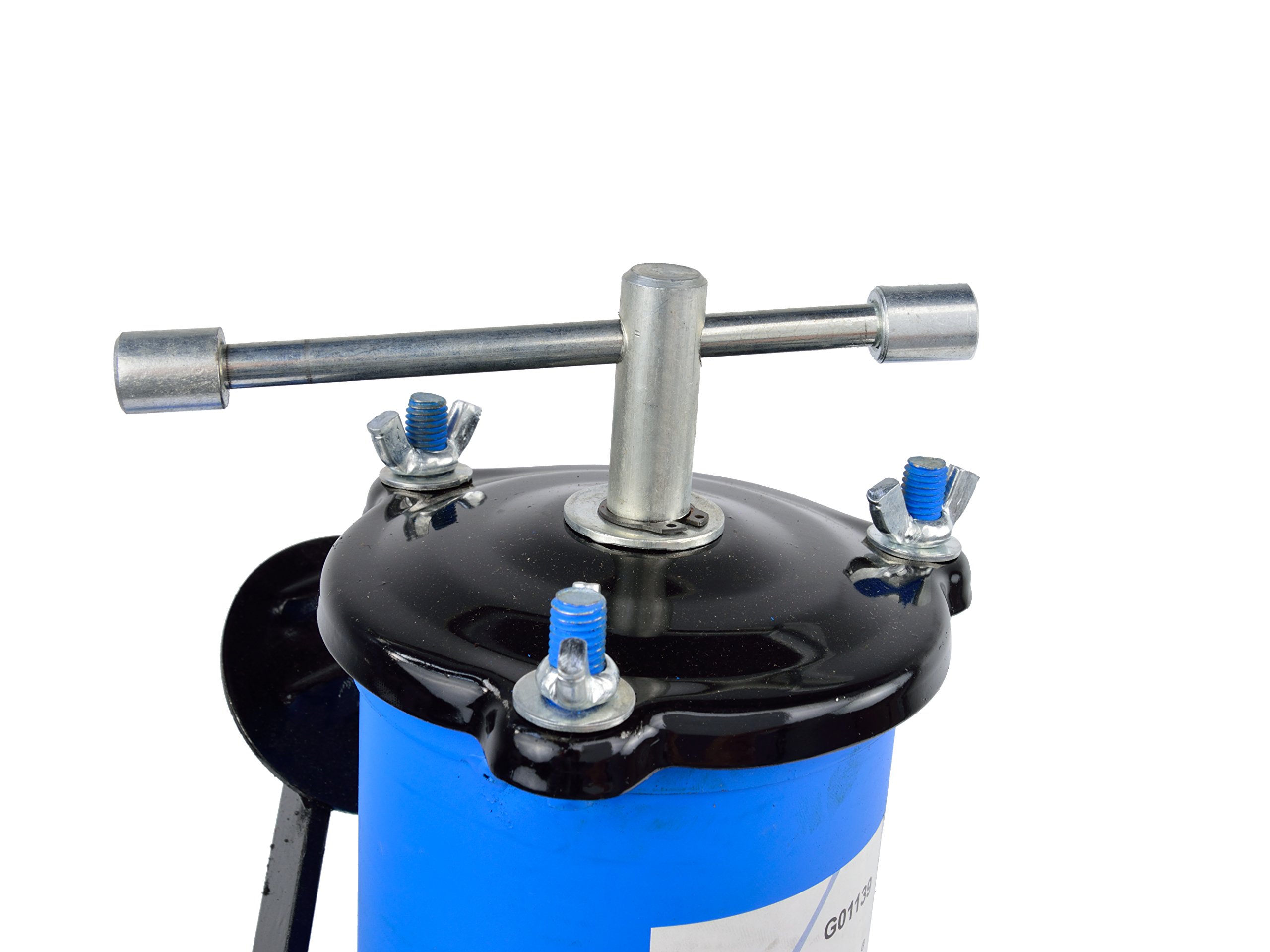 BSD Pompa a Grasso - Ingrassatrice, Pompa Ingrassaggio, Ingrassatore a Barile, Ingrassatore con Pompa a pedle - 3L - Tubo 4m