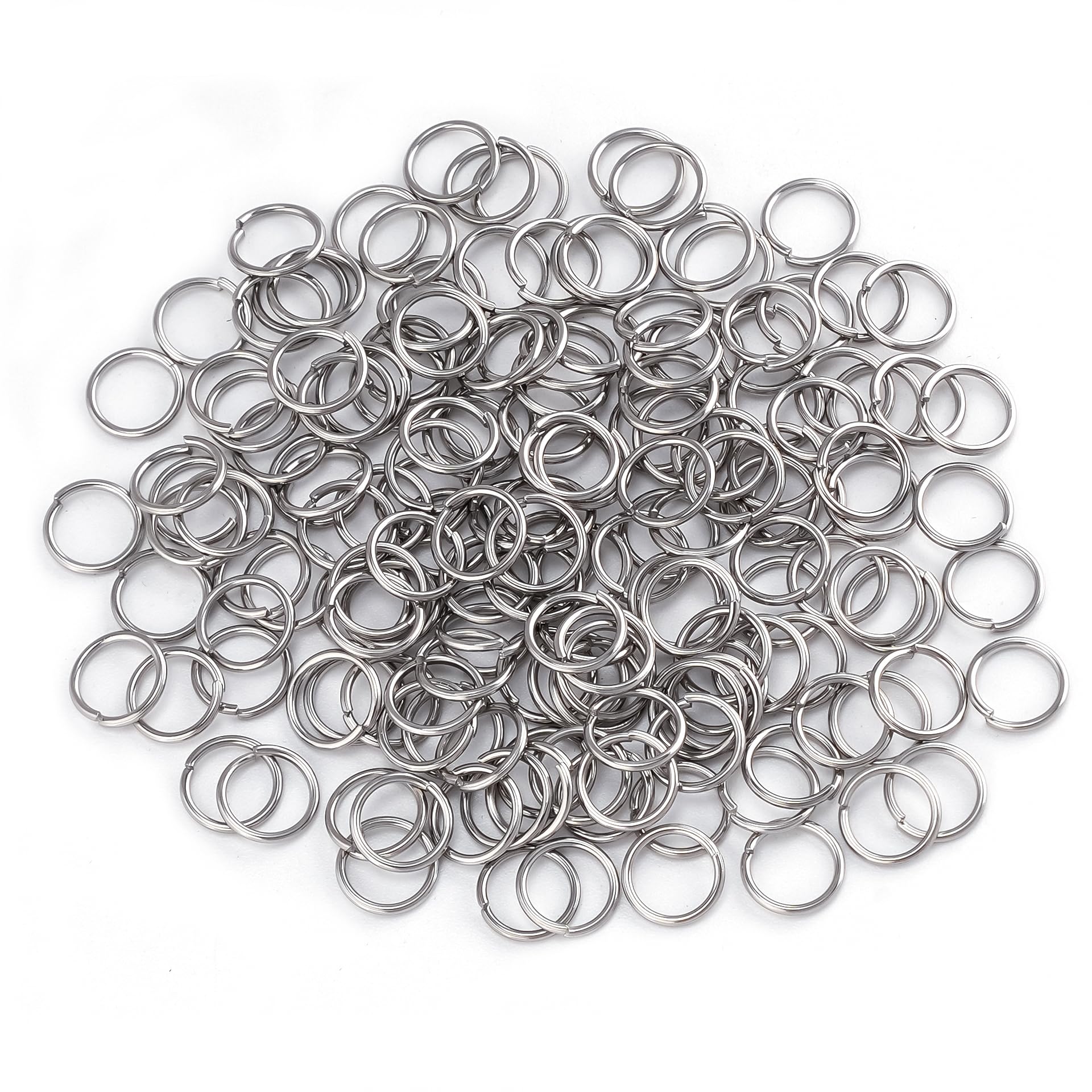 1000Pcs 9mm Stainless Steel Jump Rings 1.0mm Thick for DIY Crafts