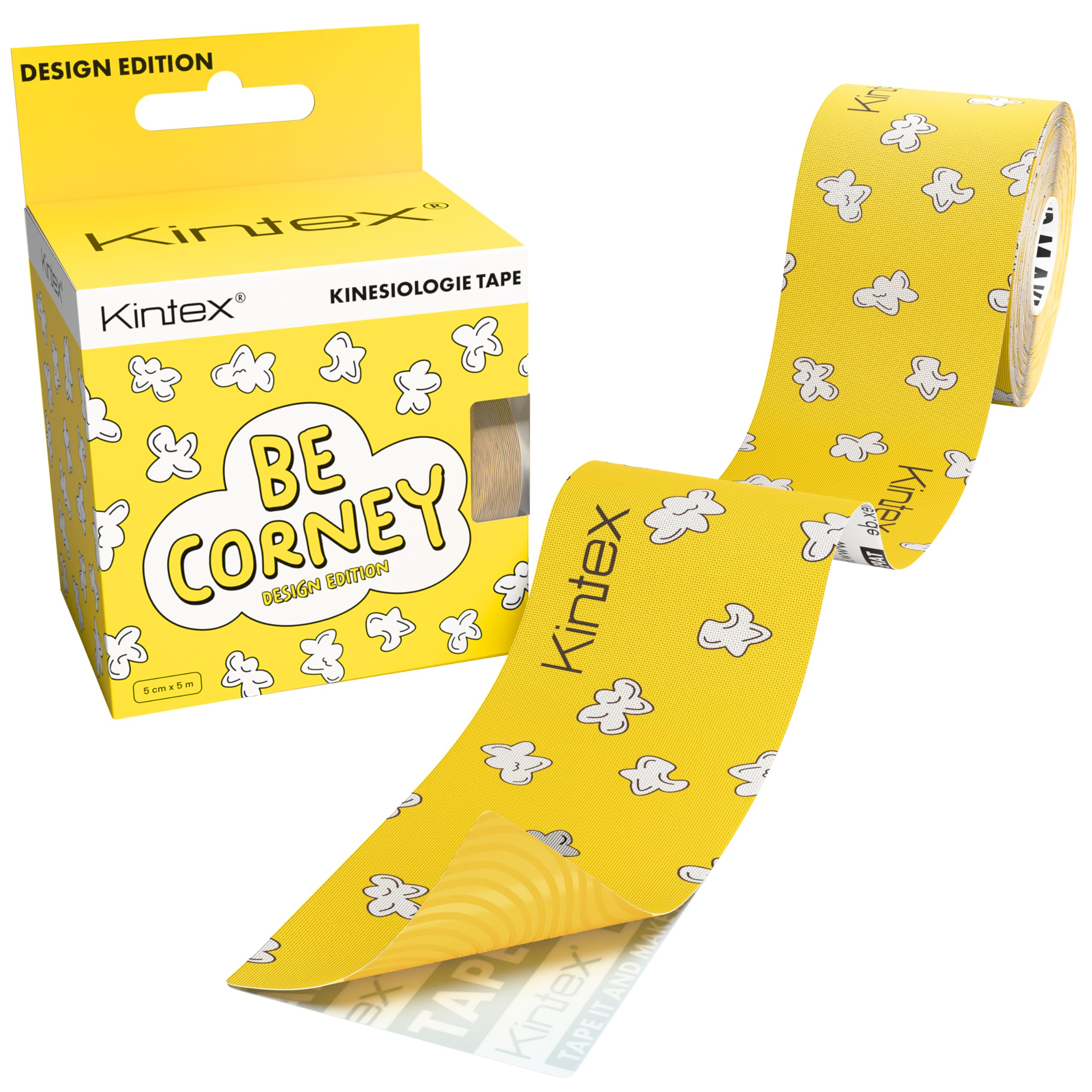 Kinesiology Tape Design Edition, 5 cm x 5 m, Skin-Friendly & Waterproof Kinesiology Tape, Physio Tape, Medical Tape, Sports Tape (Be Corney)