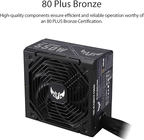 Miniatura 4 de ASUS - Fuente de alimentación TUF GAMING 550W Bronce (diseño de ventilador con tecnología axial, rodamientos de doble bola, tecnología 0 dB,