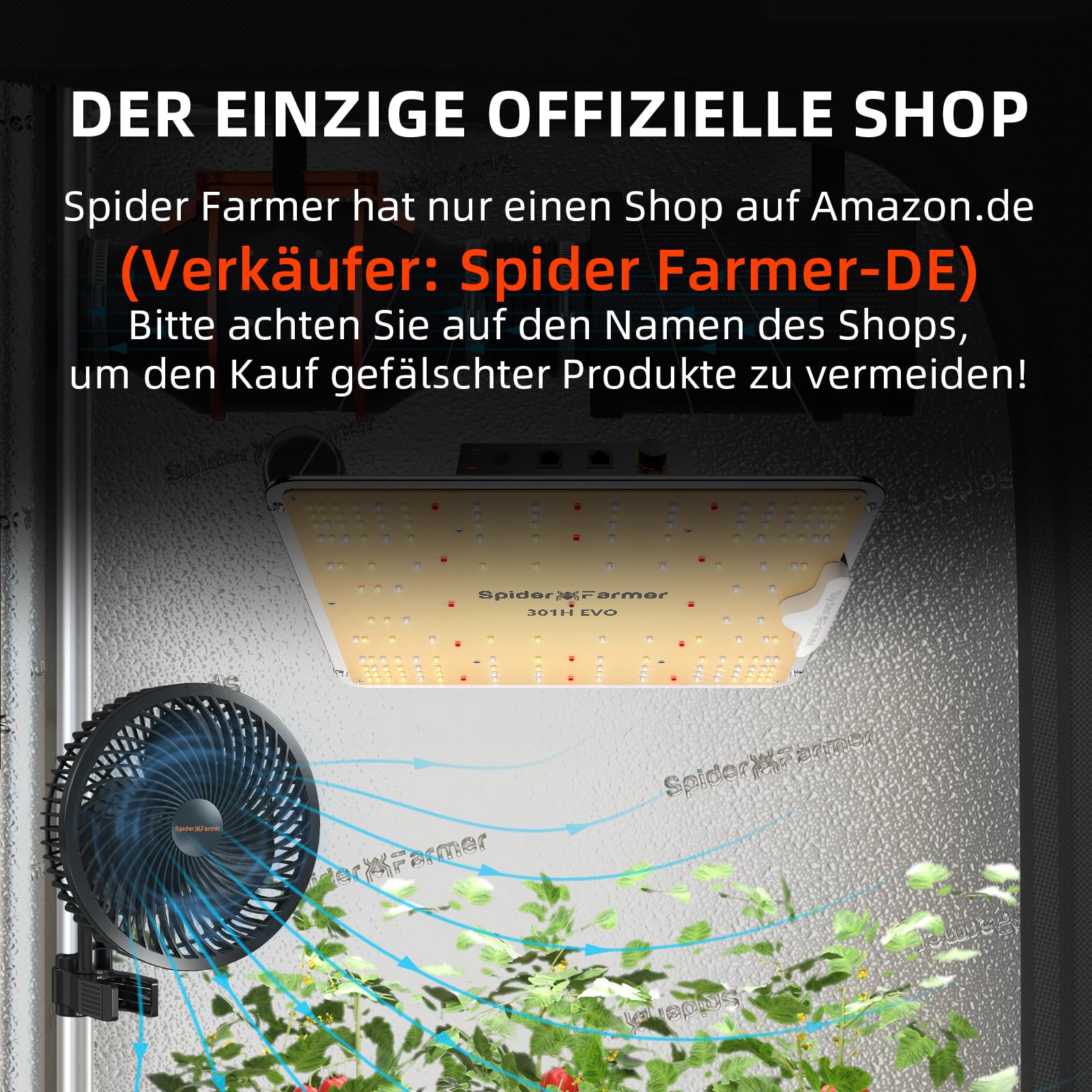 SPIDER FARMER SF1000 Grow Box Set Dimmable Led Grow Light Full Spectrum Grow Light Samsung LM301B Leds Grow Box Kit 70x70x160cm Hidroponía Grow Tent Humedad Ventilación Smart System