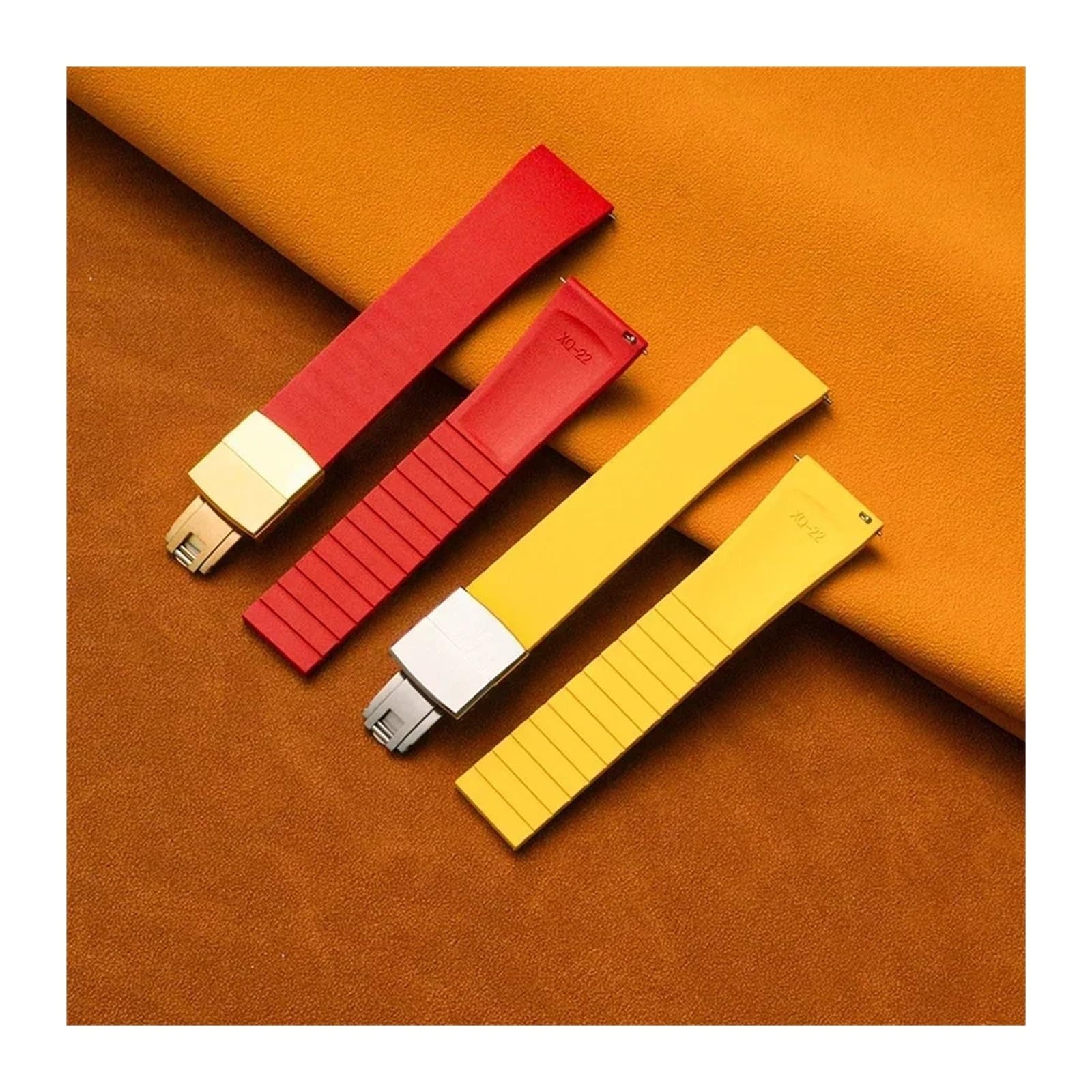 HuanJ Nuovo design cinturino in gomma 18 mm 20 mm 22 mm 21 mm fibbia a farfalla a sgancio rapido