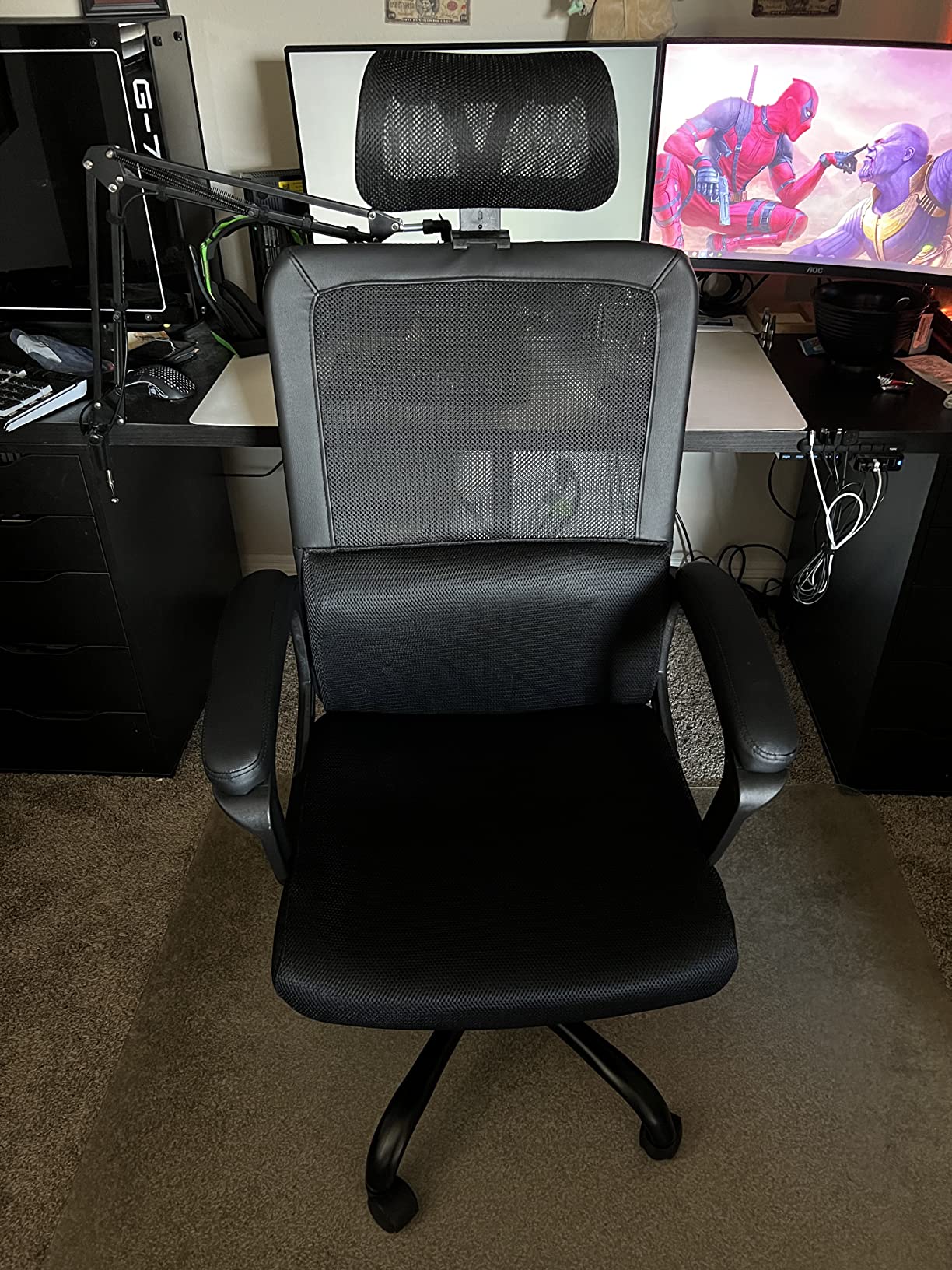 7/mo Finance Desk Chair Armless Mesh Office Chair, Ergonomic