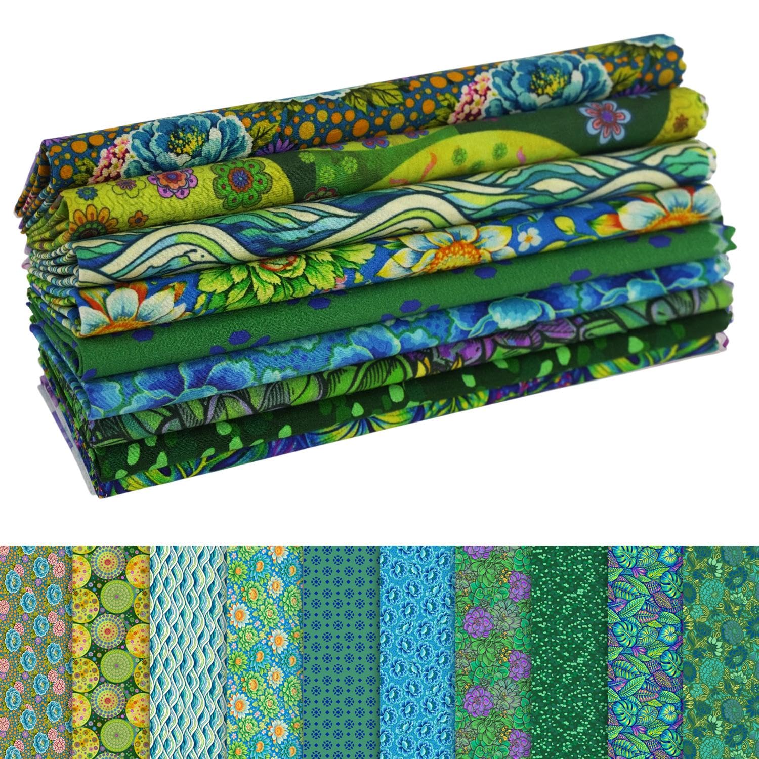 Soimoi 9 Stück Fat Quarter Bundle 100% Baumwollstoff, Patchwork-bedruckter Baumwollstoff für Handwerk, Bastelbedarf, Quilten zum Nähen, 45,7 x 55,9 cm