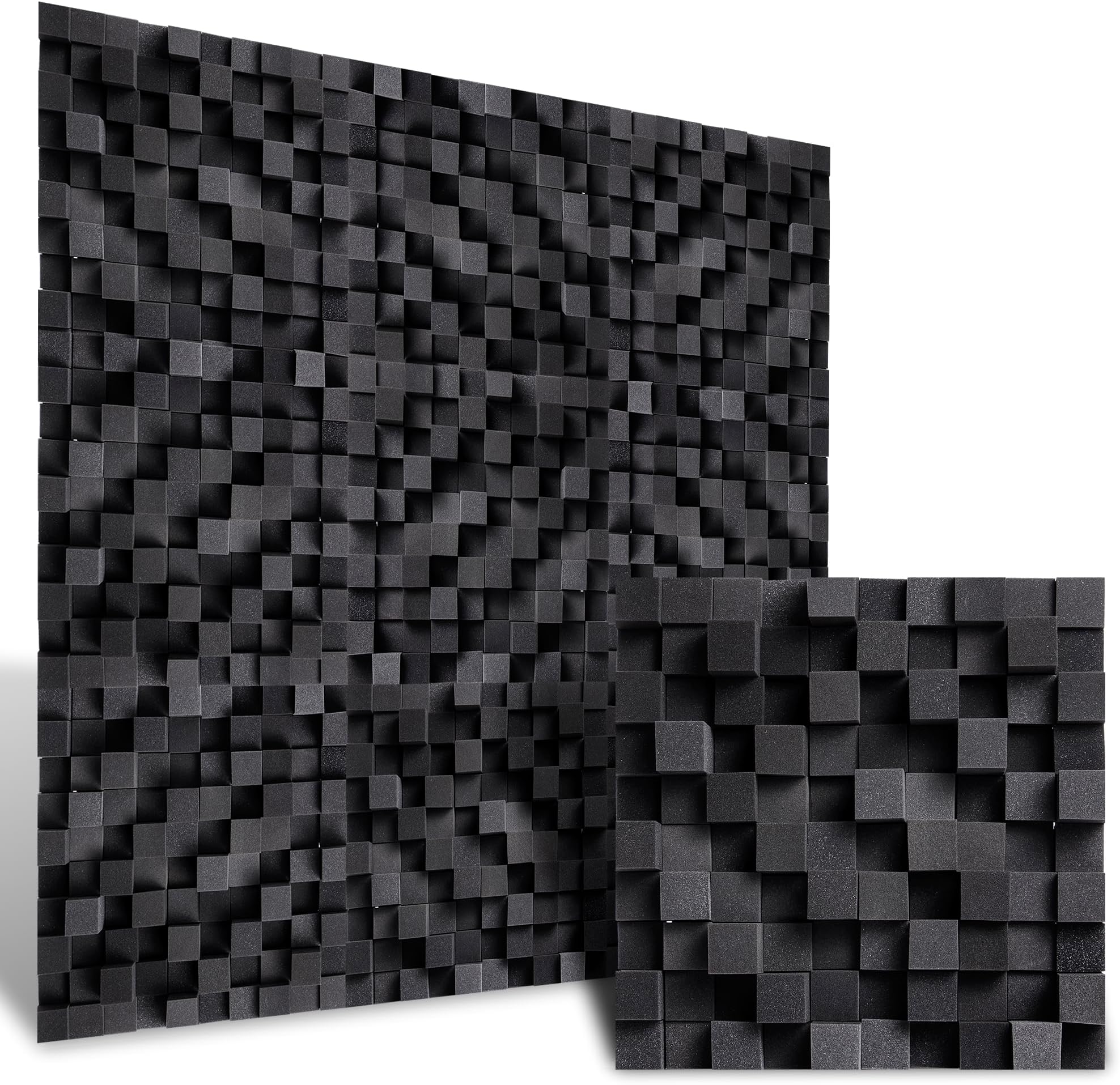 Deconik Multifuser Absorber Black 50 X50 - Premium Sound Management Panels (Pack of 8) | Enhanced Sound Quality, | Durable Foam and MDF Construction