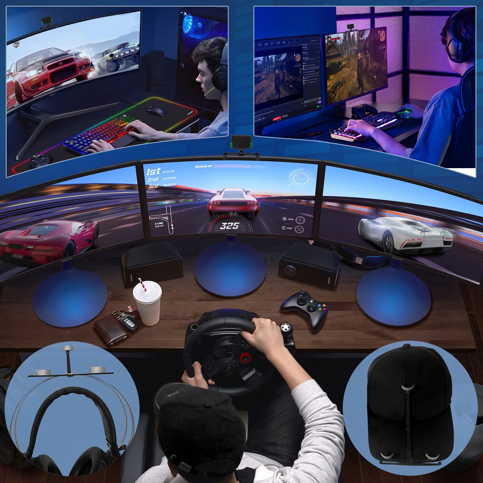 Head Sight Tracking für TrackNP 5 6DOF Kopfverfolgungssystem, Gaming, professionelle Kopfhaltung, optisches Infrarot-Tracksystem, Game-Controller als VR