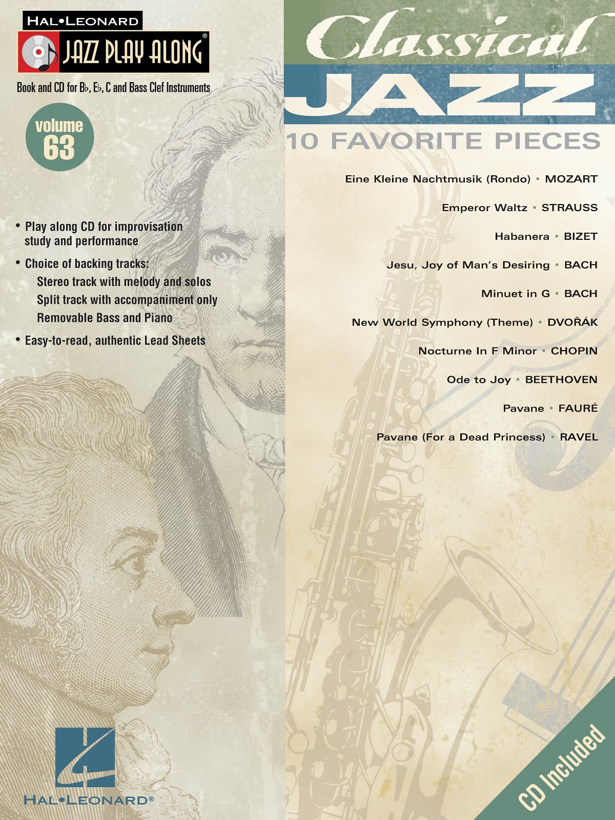 Jazz Play Along Volume 63 Classical Jazz Bflatinst Book/Cd (Jazz Play Along Series, Band 63)