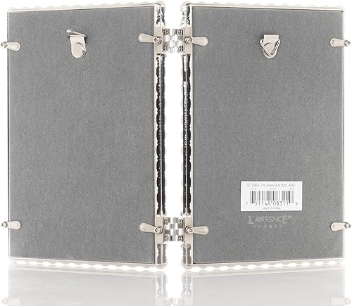 Vista 43 de Marco doble brillante de metal plateado 4x4, brillo transparente Brillo claro