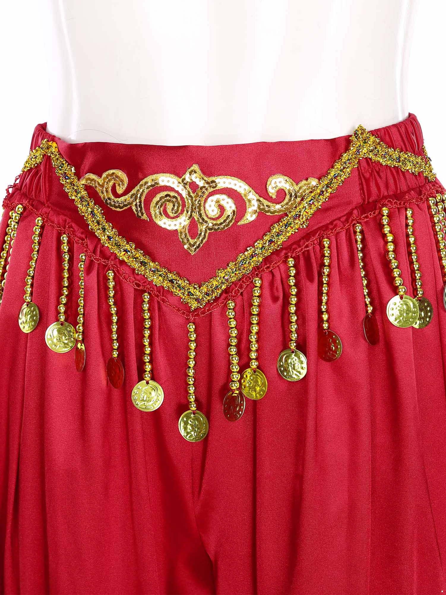 CHICTRY Costume Danse Orientale Femme Soutien-Gorge Rembourré Danse du Ventre Pantalon Bloomer