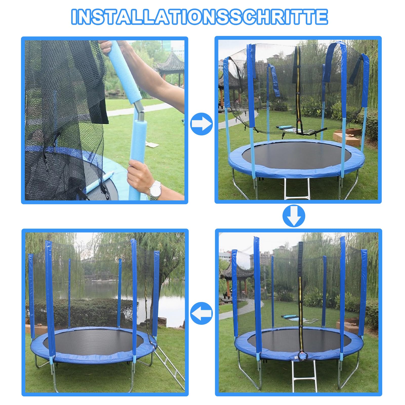 Rete di sicurezza interna per trampolino 252 cm 8 piedi neo sport