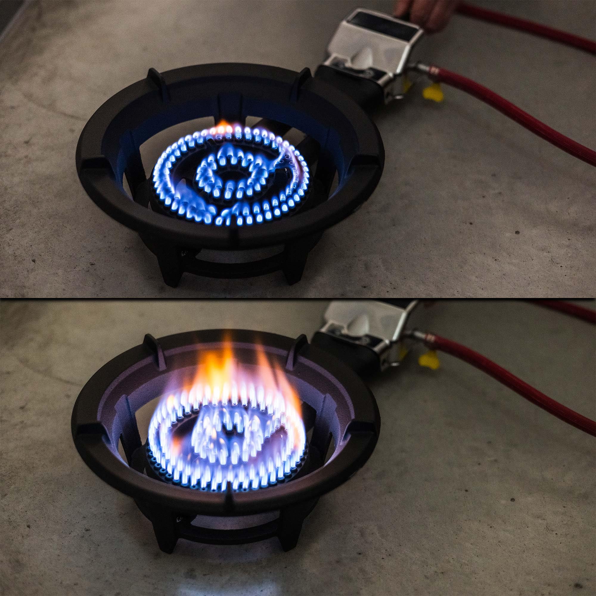 Hornillo de gas turístico con encendido PIEZO de 8,5 kW, para botellas de 11 kg