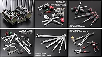 Amazon.co.jp: KTC 9.5sq. 63点工具セット オリジナルツールセット