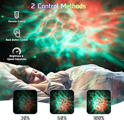 Miniatura 3 de Proyector de luz de astronauta, proyector de galaxia para dormitorio con control remoto, proyector de estrellas, luz de galaxia, luz nocturna para