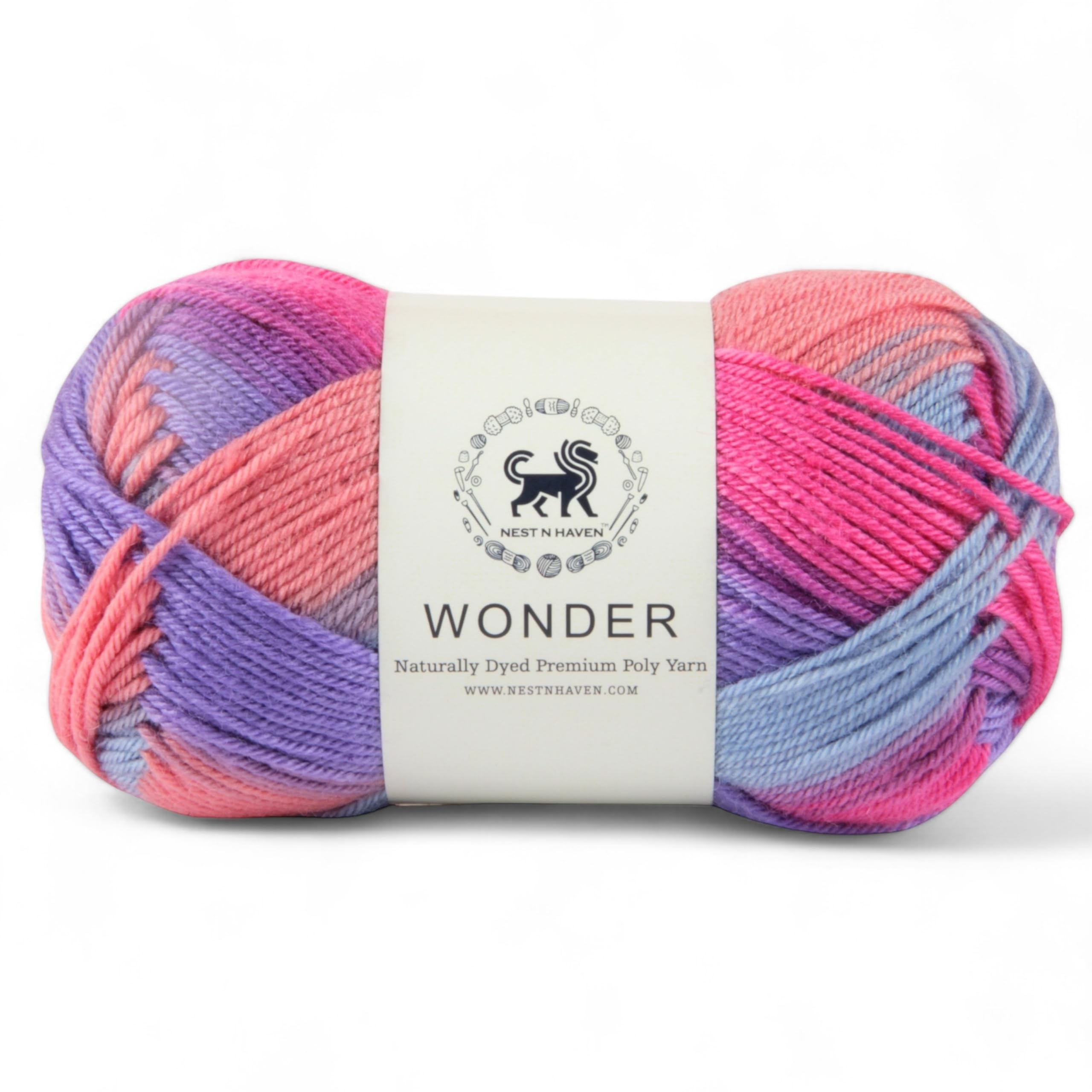 NESTNHAVEN, Wonder , Poly Yarn Supersoft Hand Knitting Wool Ball, (1 Ball/100 Gram Each) Ball Suitable for Craft, Crochet, Amigurumi,Garments, Flowers and Hobby Projects , 2 Fine , Shade no - NNHW (Multicolor 1, 100 Gram)