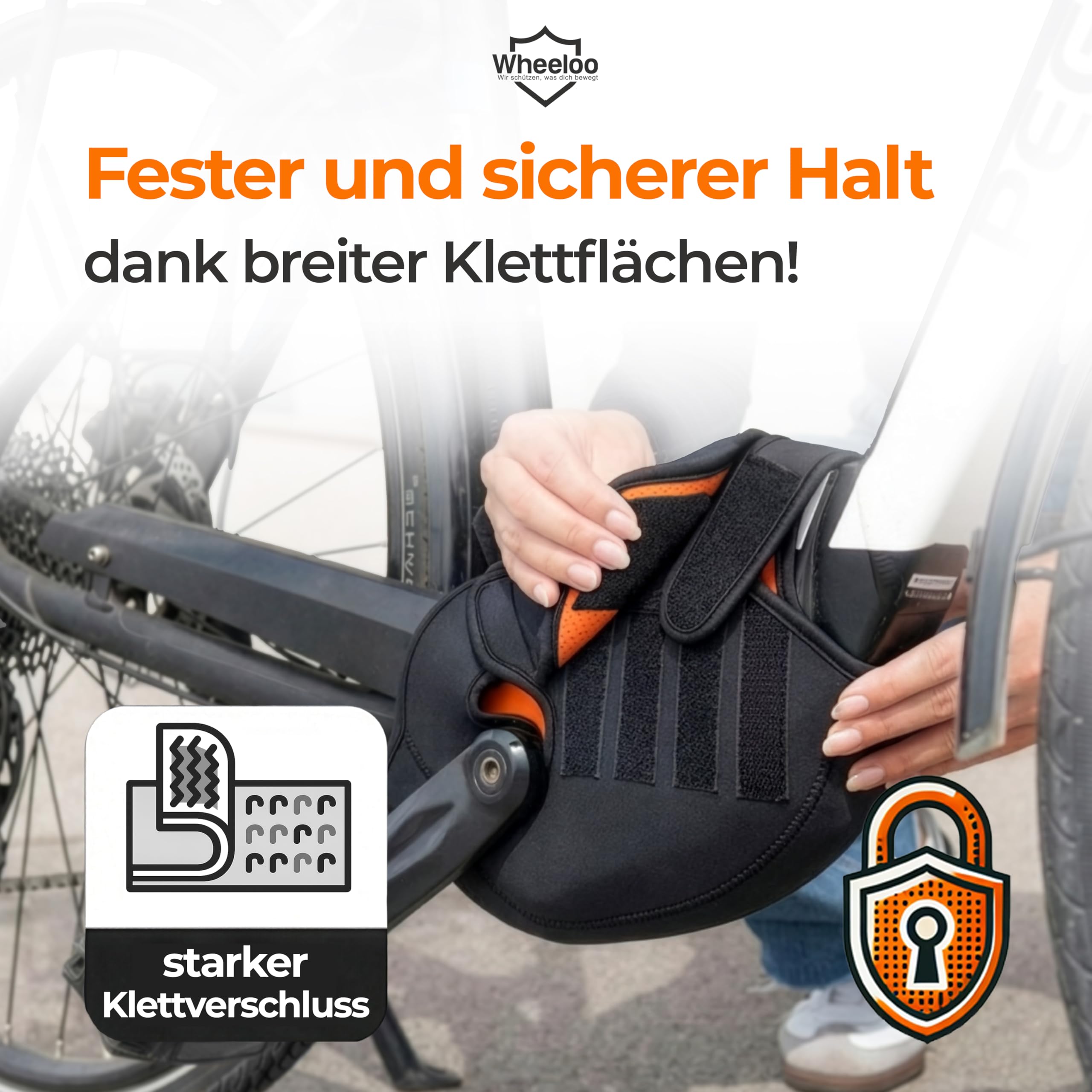 NEU E-Bike Motor Schutzhülle universale Passform I Transport Schutz für Fahrradträger I Motorschutz Abdeckung passend für Bosch, Brose, Shimano, Yamaha, Specialized ebike I E Bike Regenschutz WHEELOO