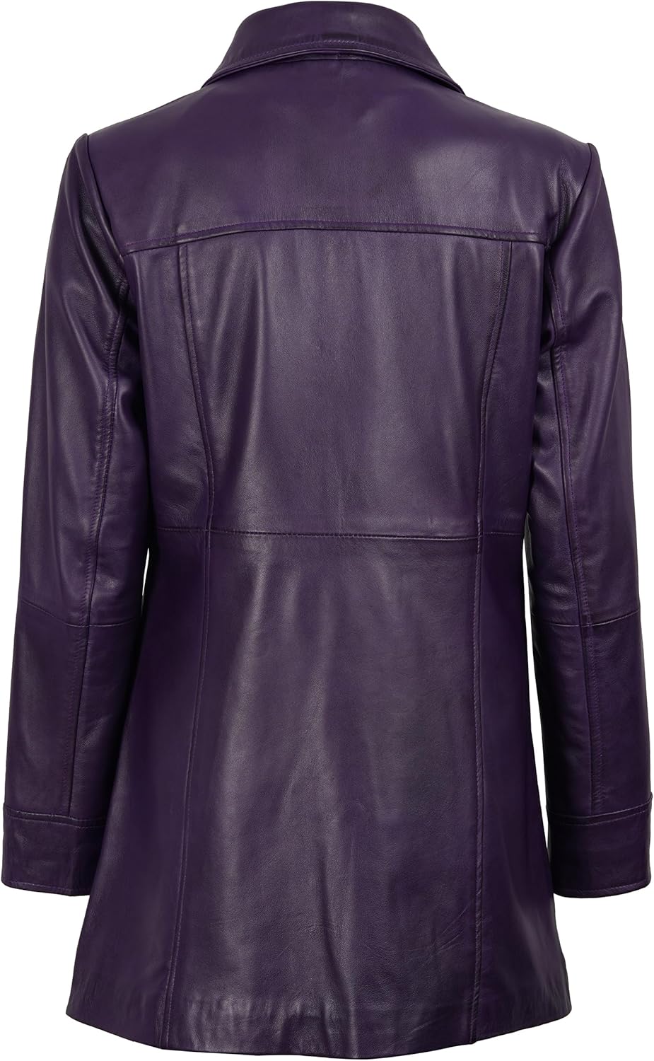 Blingsoul Womens Leather Jacket - Vintage Style Long Leather Jacket Women - Image 4