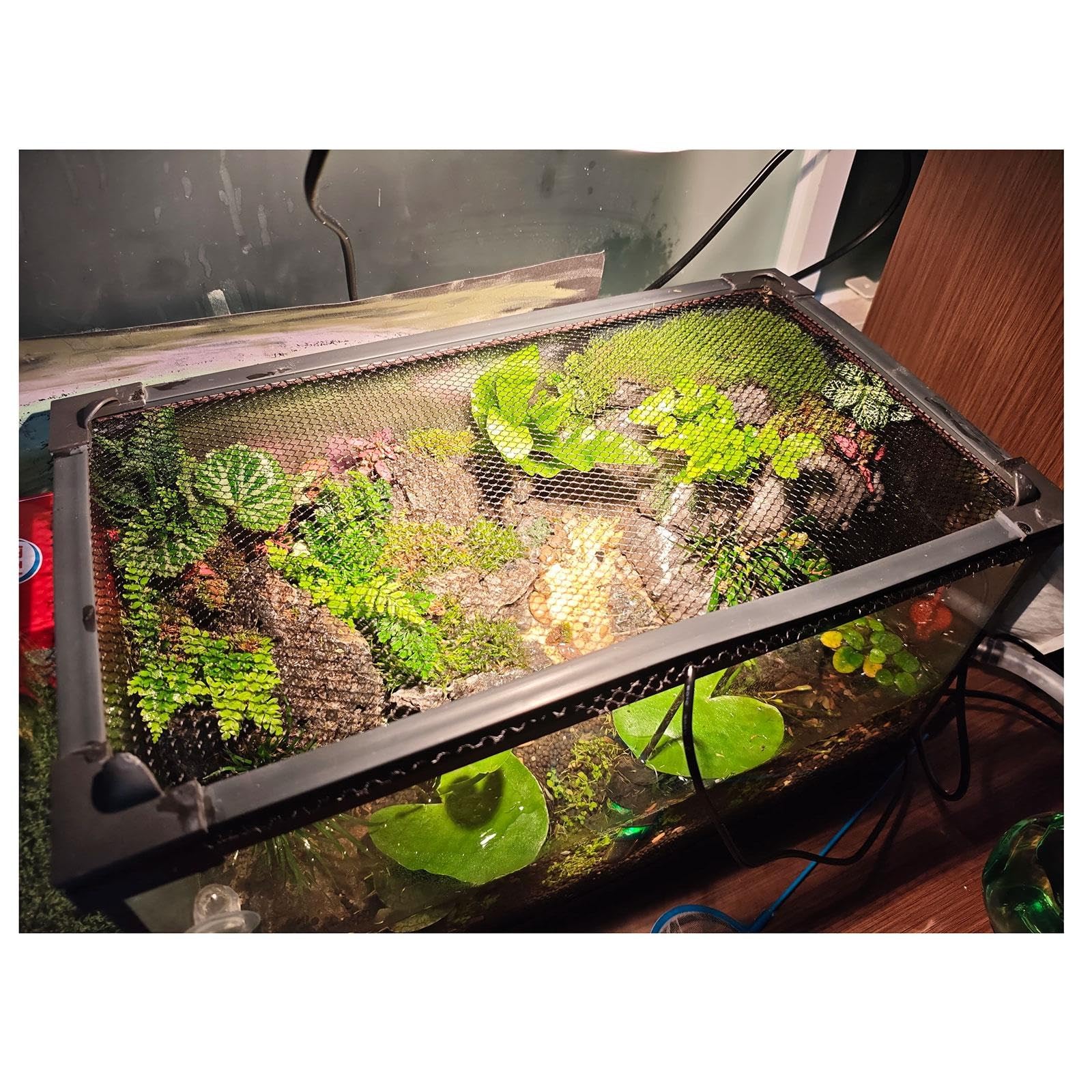 Magnetic Aquarium Lid, Anti-Escape Mesh Screen for Fish Tanks
