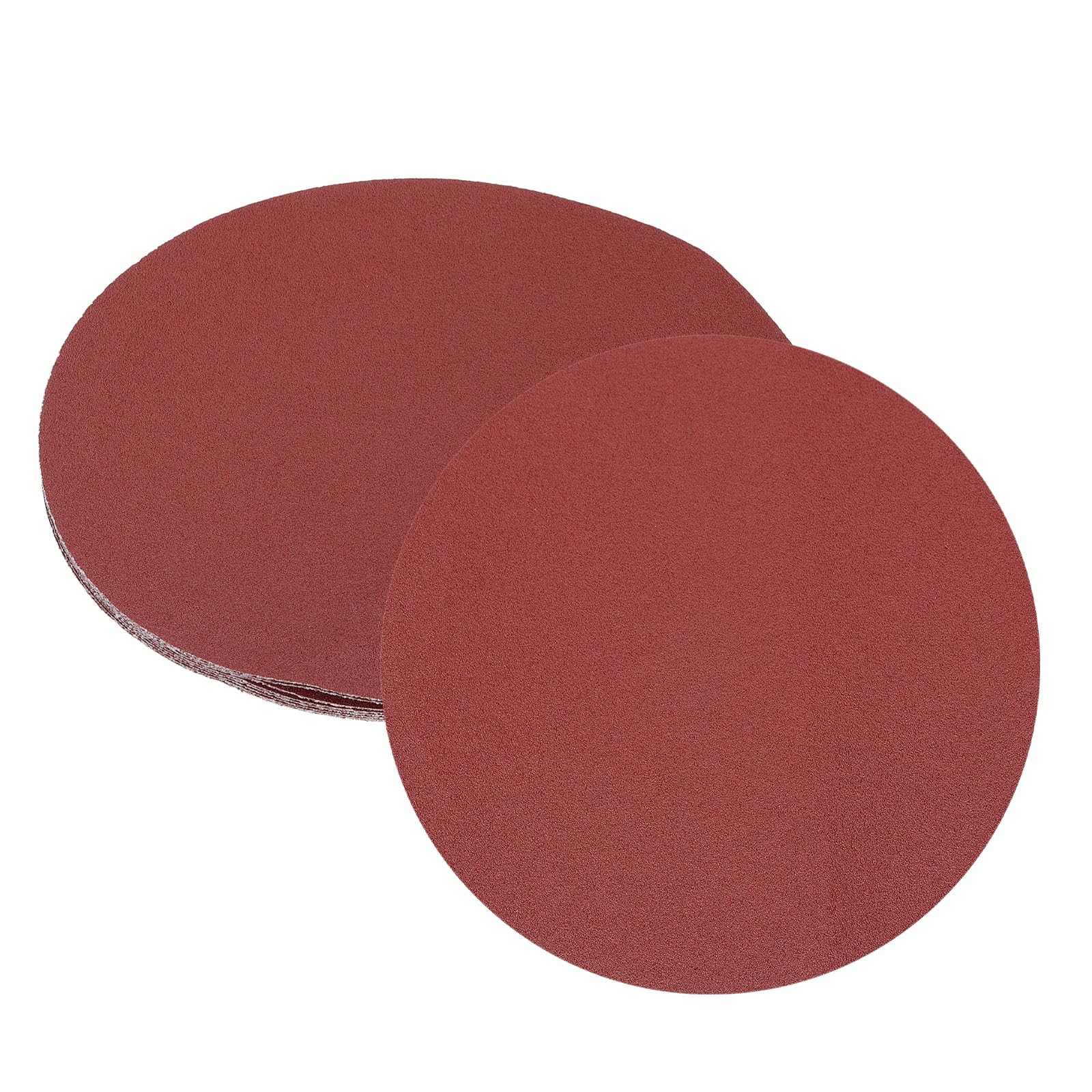 QUARKZMAN 8pcs 250mm Disques À Poncer PSA, 80 Grains Oxyde D'Aluminium Auto-Adhésifs Dos Collant, Papiers Abrasifs Ronds Sans Trou Pour Ponçage Humide/Sec, Pour Peinture Auto Voiture