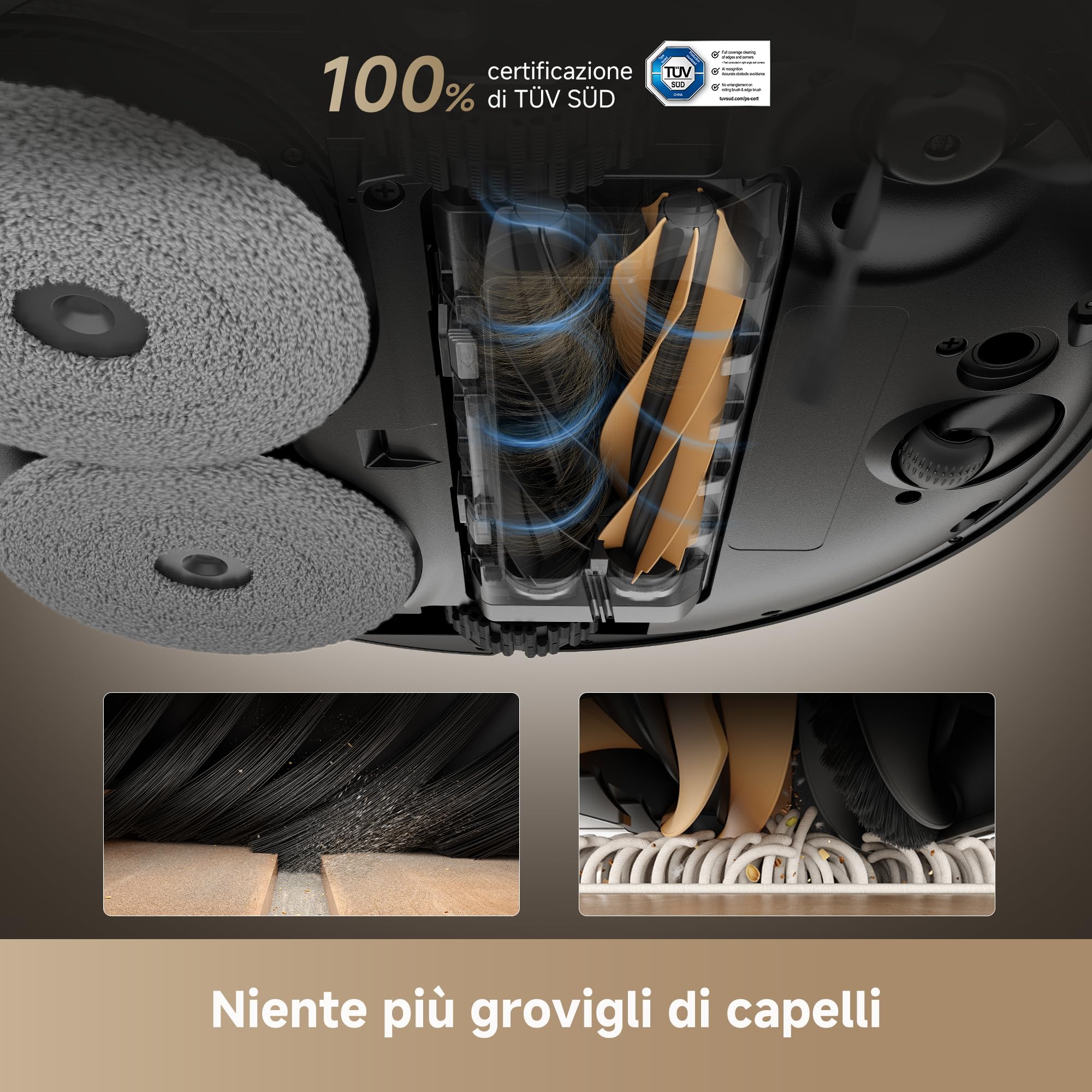 DREAME X50 Ultra Complete Robot Aspirapolvere, Sistema di Aggiramento Ostacoli AI e Navigazione a 360°, Aspirazione Fino a 20.000 Pa, Pulizia Profonda da Bordo a Bordo, Spazzola Districante