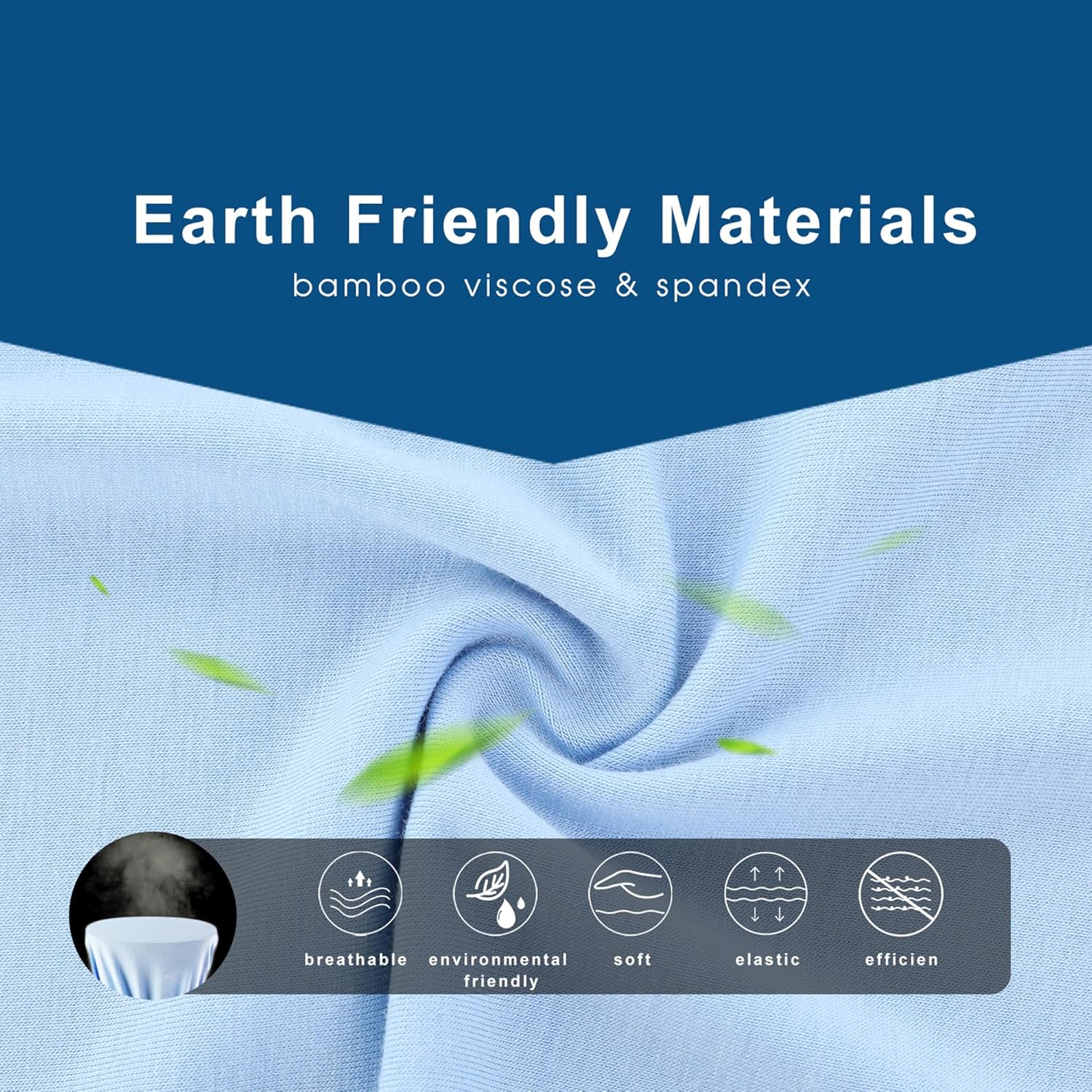 BAMBOO COOL Men's Underwear Breathable Boxer Briefs with Fly Moisture-Wicking Lightweight Underwear 7-Pack - Image 5