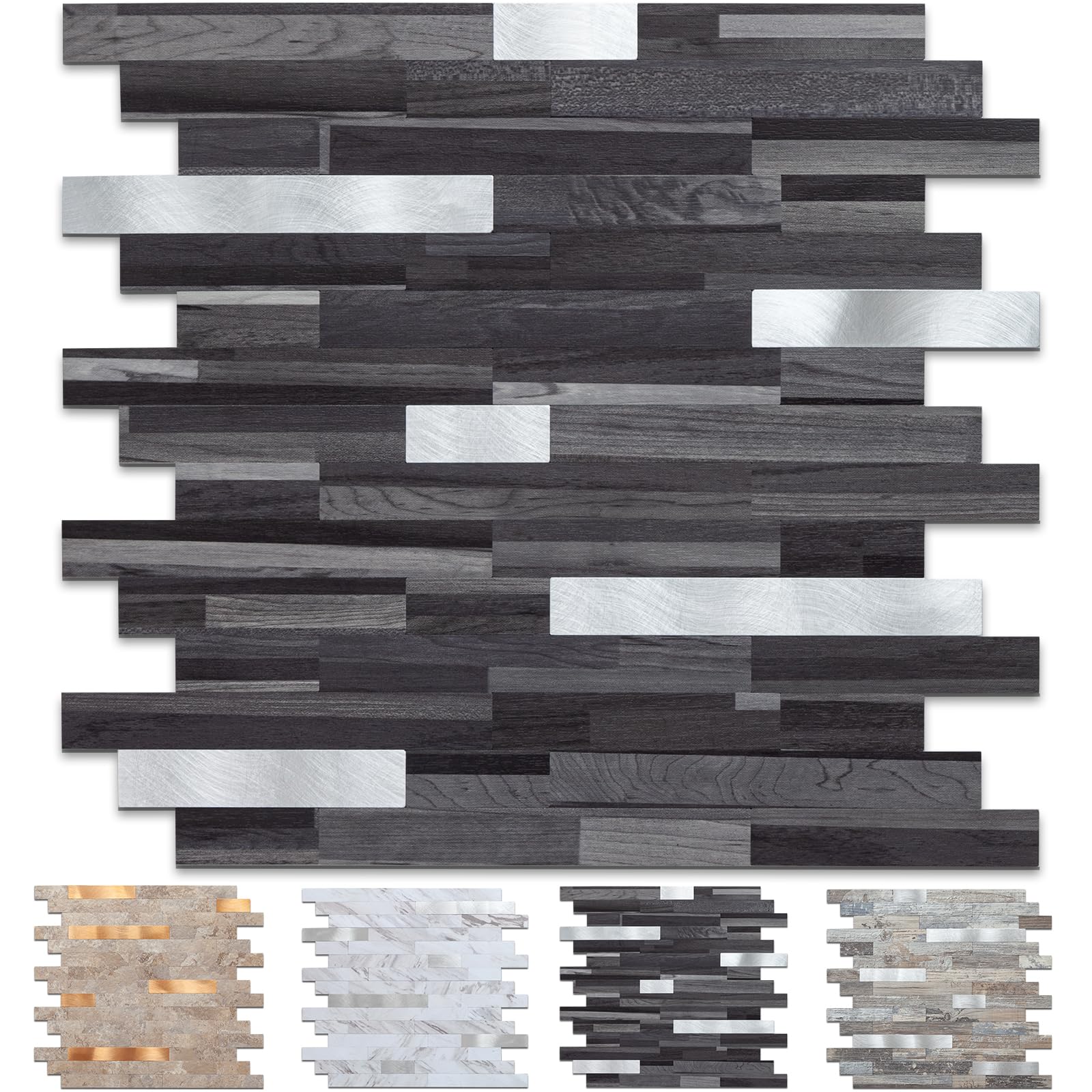 Midcard 10 Sheet Peel and Stick Backsplash Tile