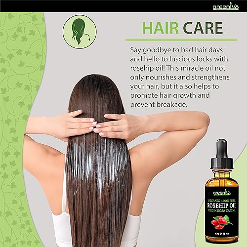 Miniatura 5 de GreenIVe Aceite de Rosa Mosqueta Rosa Canina 100 puro prensado en frío Aceite Virgen Exclusivamente en Tienda 16 Fl Oz