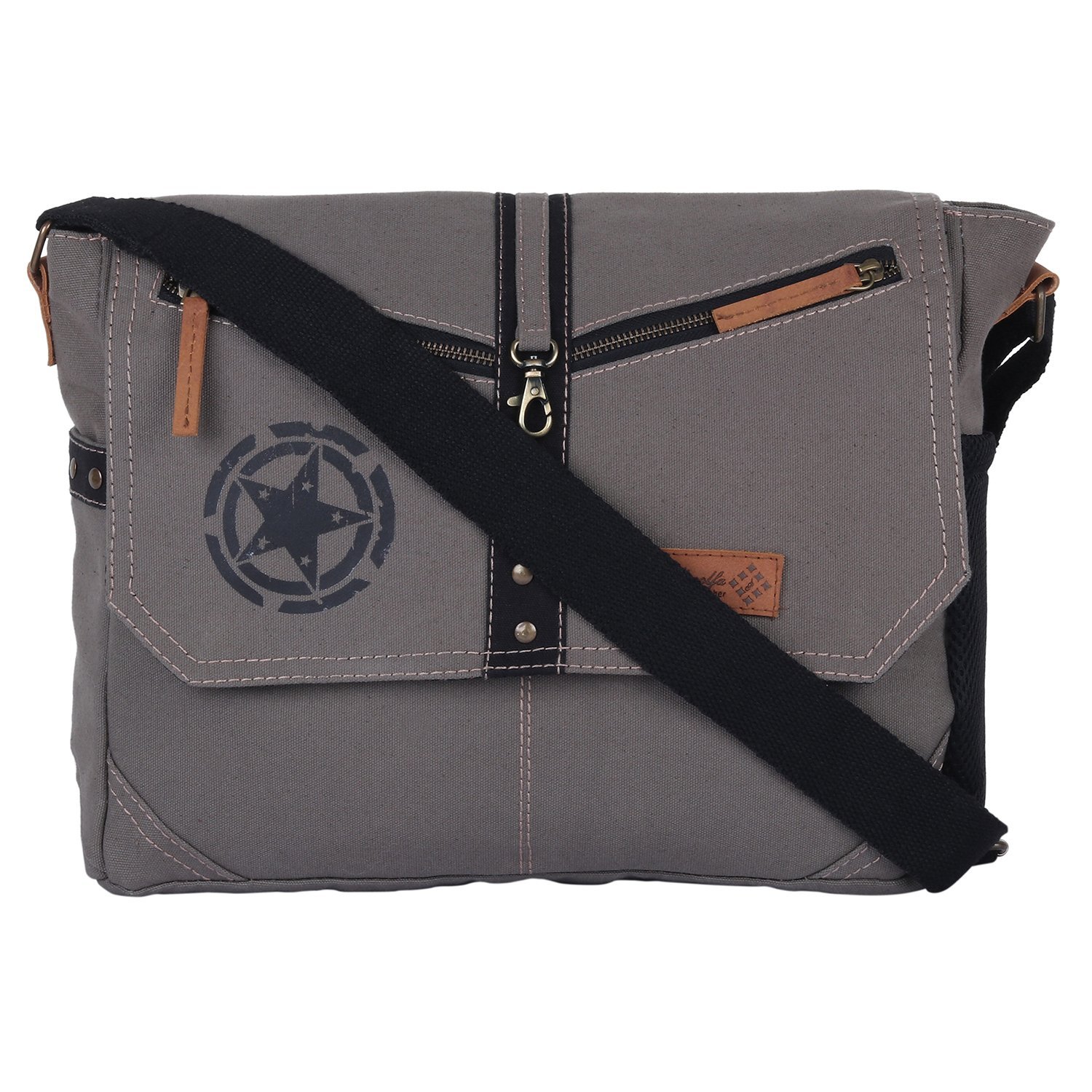 Almolfa Canvas 10 Ltrs Grey Messenger Bag (B07BWB8HYY) Amazon Price History, Amazon Price Tracker