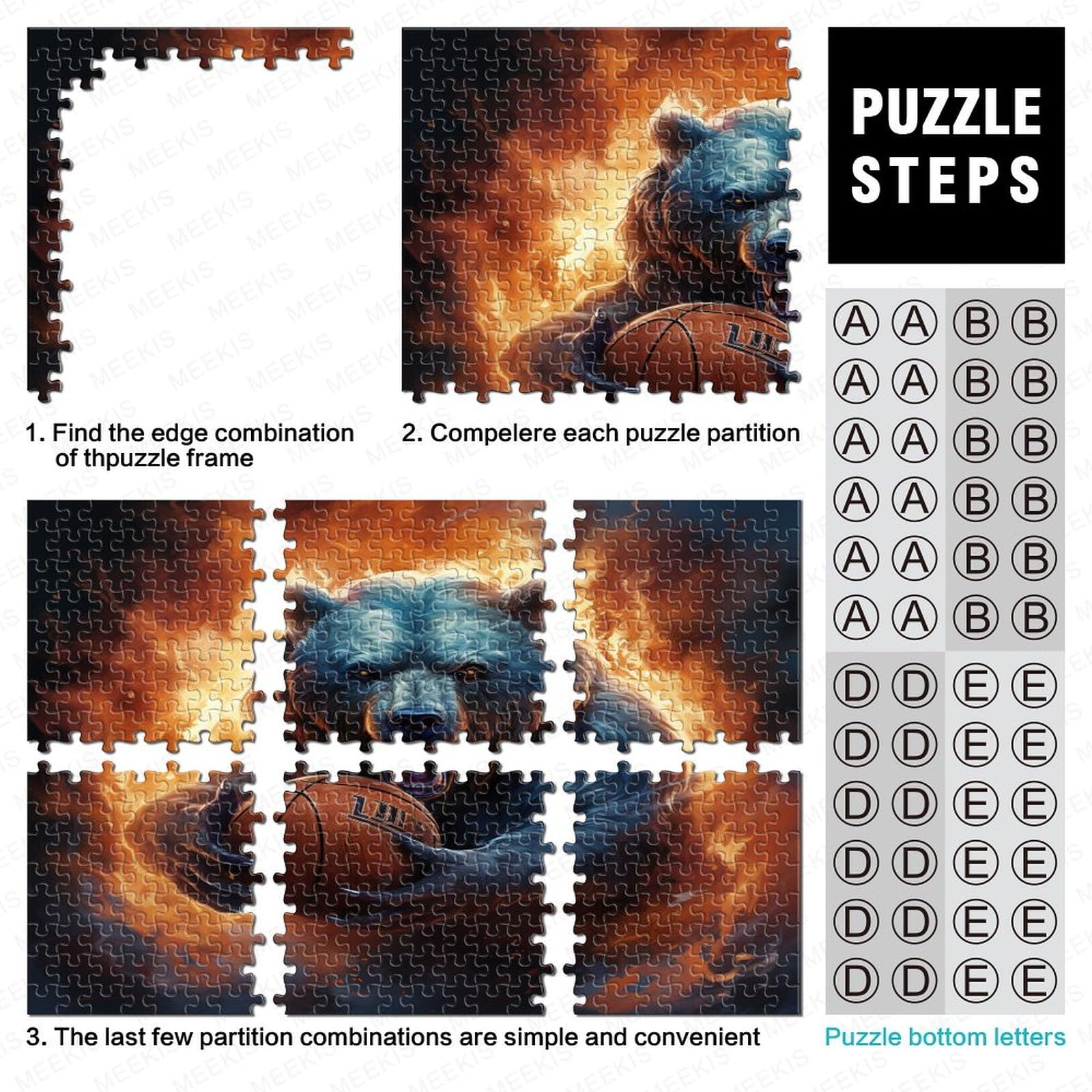 Puzzle, Bydło Dorośli Zabawa Śliczna Krowa Puzzle Gra Edukacyjna Zabawka Intelektualna Gra Zabawka Antystresowa/Style-1/1000Pcs (75X50Cm)