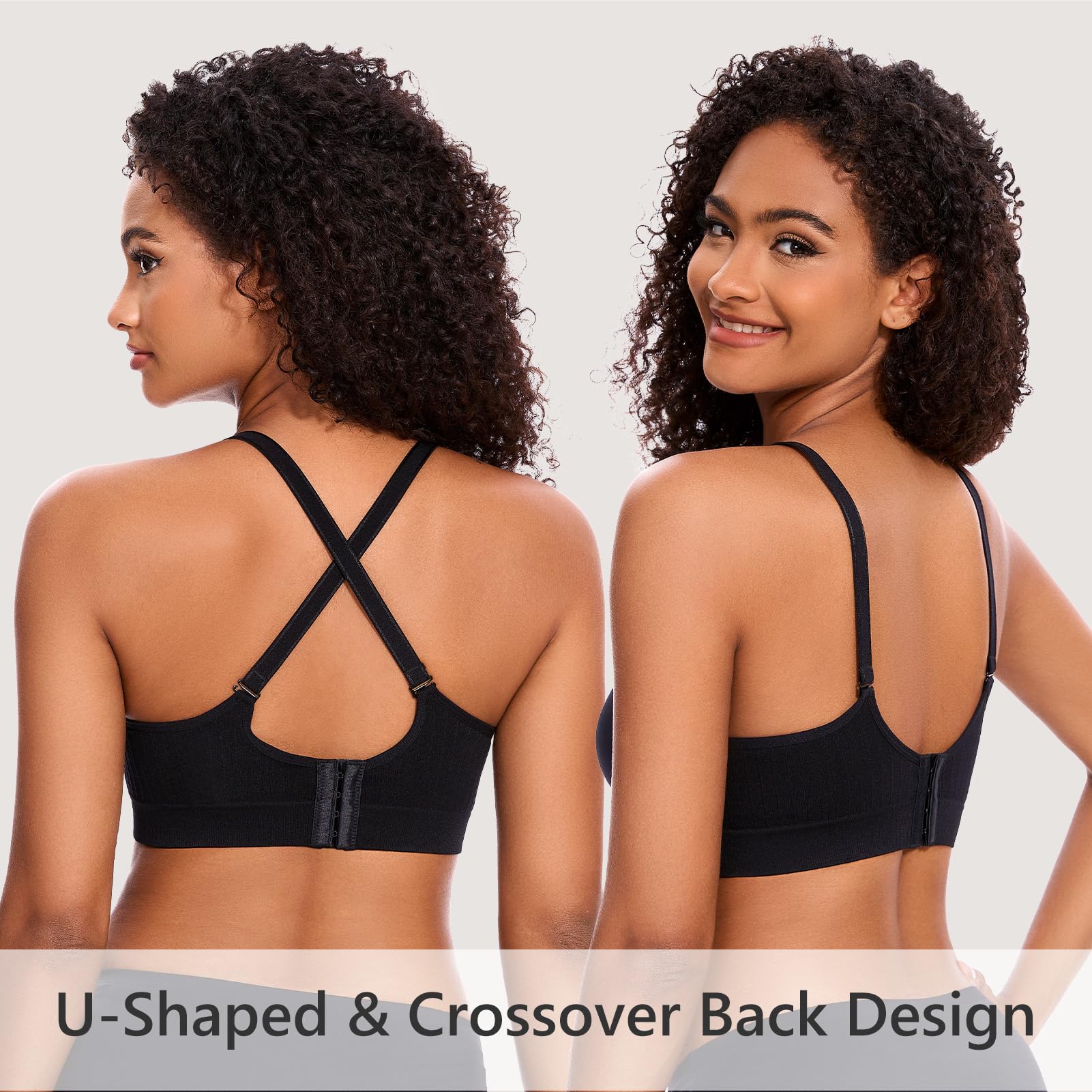 HBselect 5 PCS Reggiseno Allattamento per Donna, Collo a V Profondo