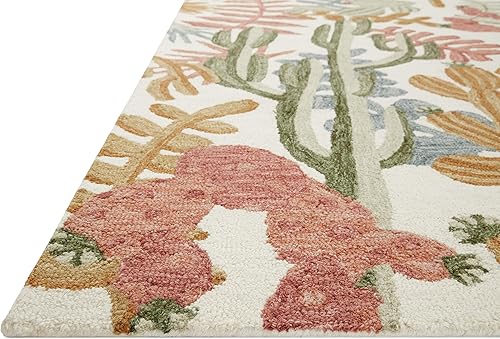 Miniatura 3 de Justina Blakeney x Loloi Cura Collection CUR-04 - Alfombra de área de 8 pies 6 pulgadas x 11 pies 6 pulgadas, color marfilmulticolor