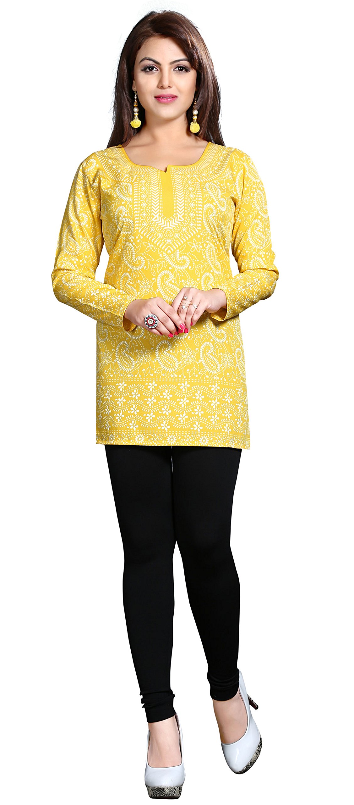 Maple ClothingIndian Tunic Top Women's Printed Short Kurti Kurta India Clothing
