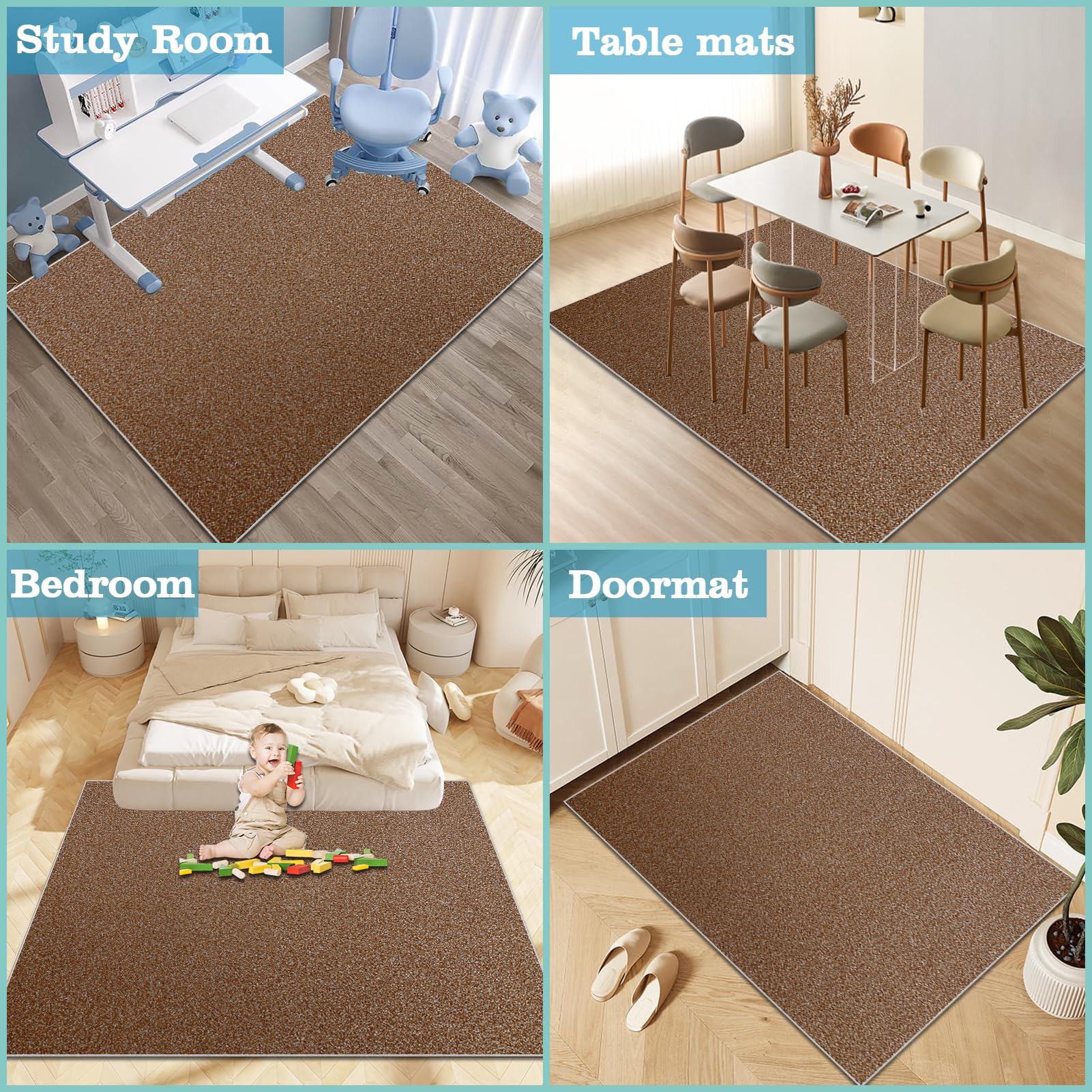 Xiaputcr Floor Mat for Office Chair Office Chair Mat for Hardwood Floor Non Slip Gaming Computer Chair Mat Multi-Purpose Floor Protectors for Rolling Chairs Carpet Protections Chair Mats 100 x 120 cm - Image 6