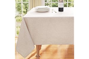 smiry Rectangle Faux Linen Table Cloth