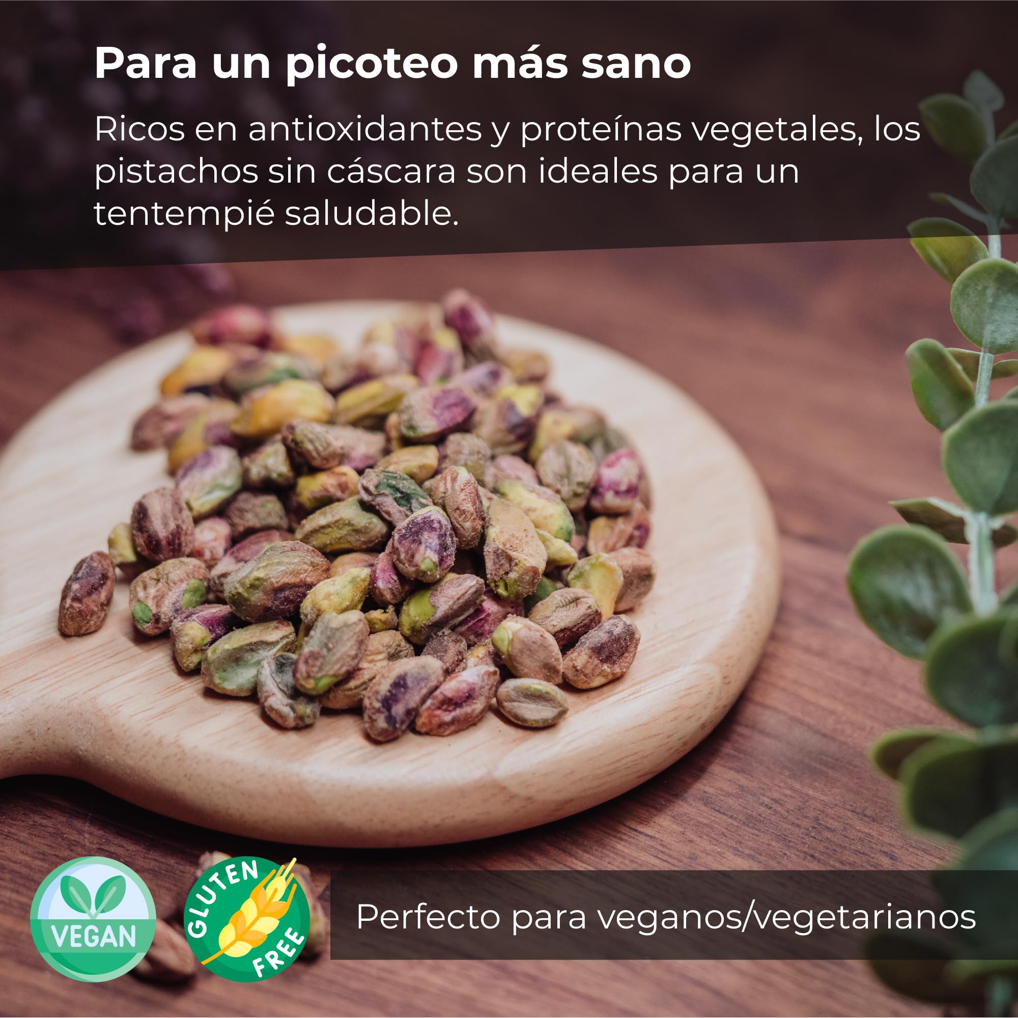 Pistachos, sin cáscara 1 Kg, naturales, sin sal, sin OGM, sin conservantes, ideales para recetas.