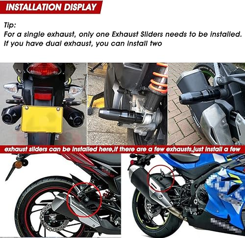 Miniatura 4 de Universal motocicleta anti caída tubo de escape barra de protección CNC marco de aluminio deslizante para GSXR 125 250 300 600 750 1000 CBR 500 125