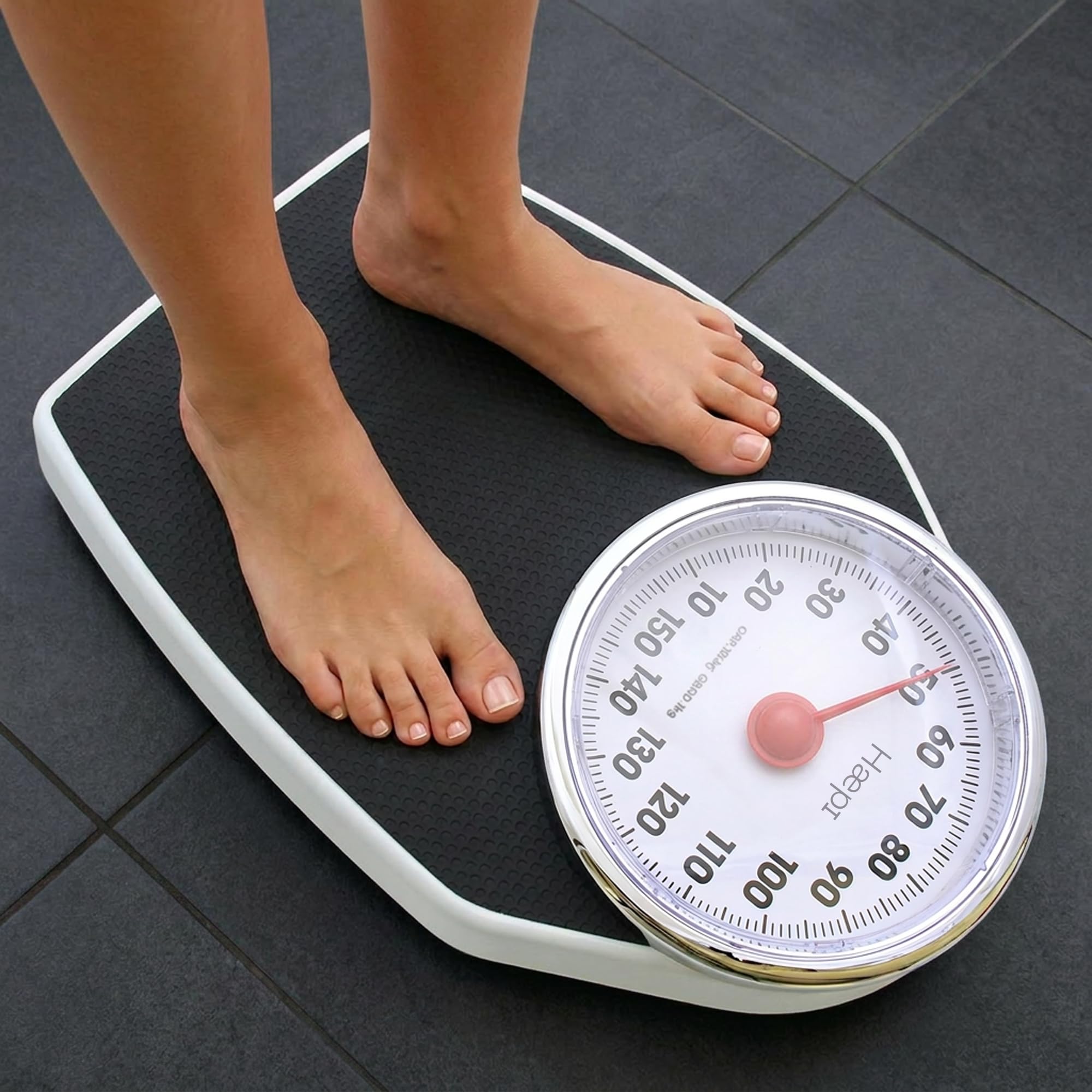 Balance Pèse Personne Mécanique 150 kg Grand Plateau Antidérapant Design Rétro