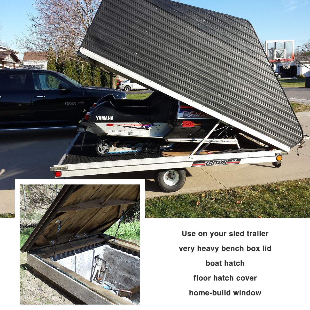 28 inch 200 Lbs (889 N) Gas Struts Spring Shocks 28" for Heavy Duty Trailer Cap Tonneau Cover Lift Supports (Support Weight: 170-230lbs ), 2 Pcs Set ARANA