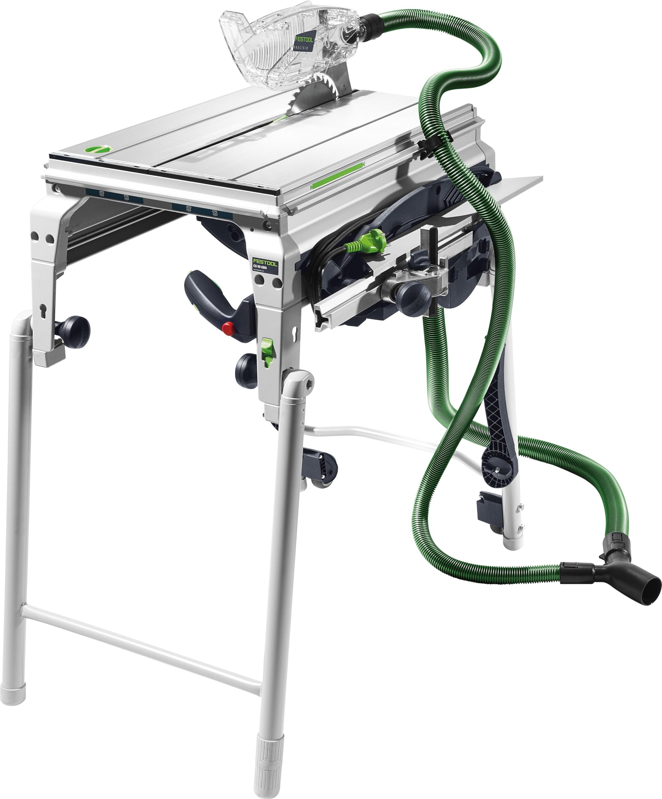 Festool Scie Semi-Stationnaire PRECISIO CS 50 EBG - Table | Changement de lame FastFix sans outils - Coupe longitudinale et transversale - Extraction poussière intégrée